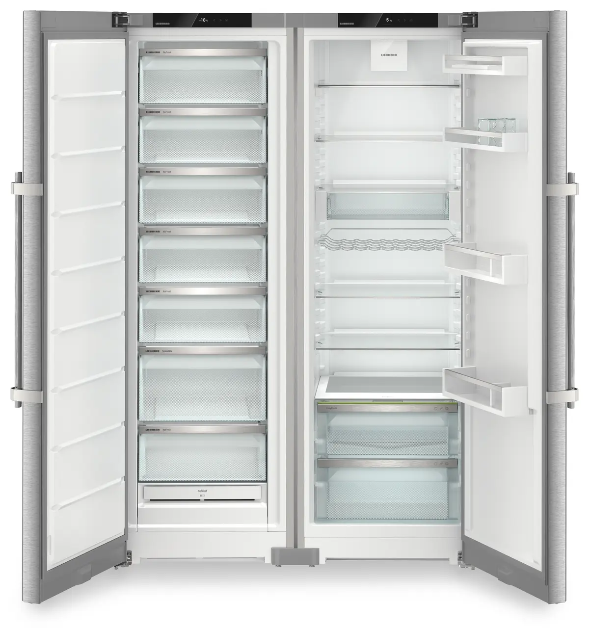 Combina frigorifica Side by Side Liebherr XRFsd 5230 Plus, EasyFresh, NoFrost, 676 l, EasyOpen, Display tactil, Clasa D, SmartSteel, Vario Space, [2]