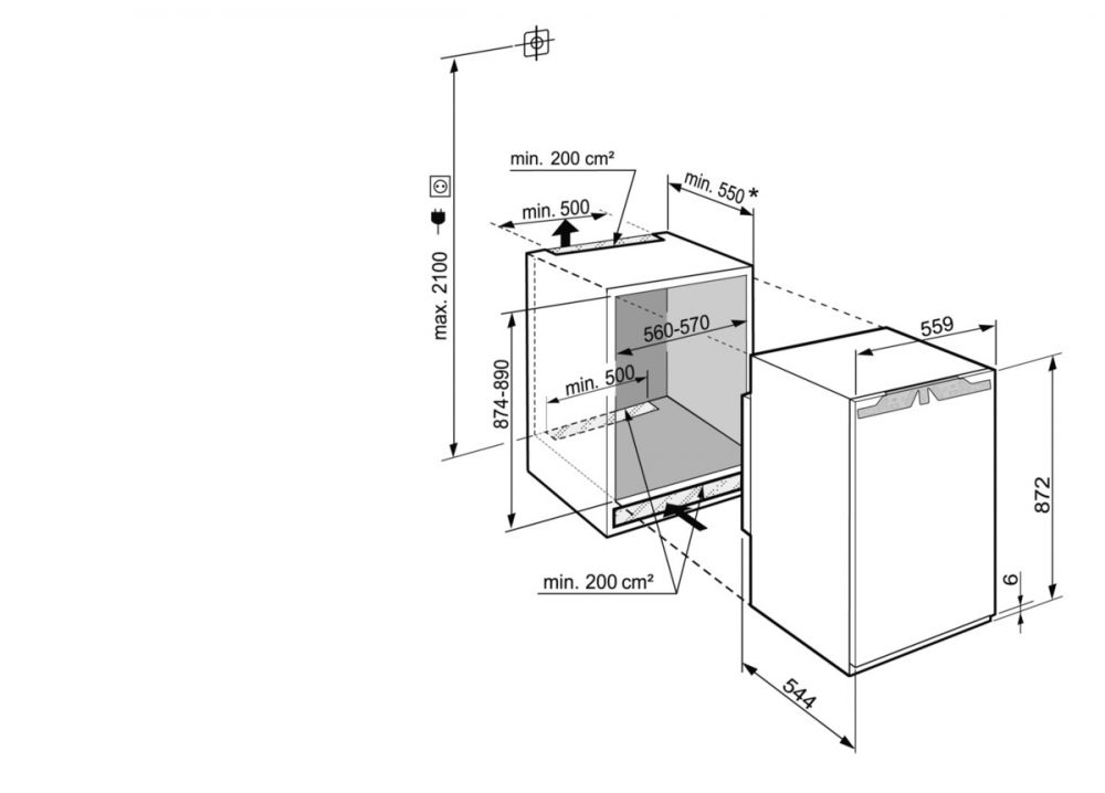 Congelator încorporabil sub blat Liebherr IG 1624 SmartFrost [4]