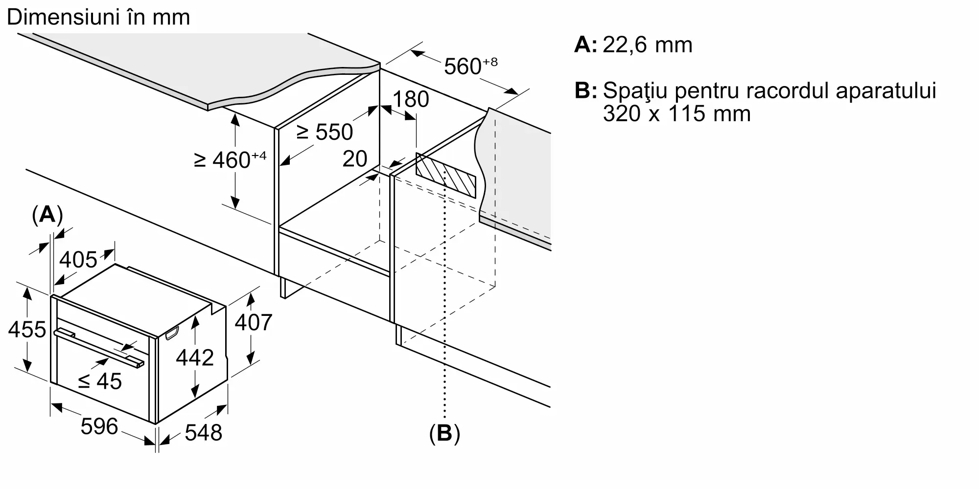 Cuptor compact cu microunde încorporabil Neff C29MS3AY0, 45 l, 900 W, autocurățare EcoClean + hidrolitică, Touch Control, Home Connect, Negru [8]