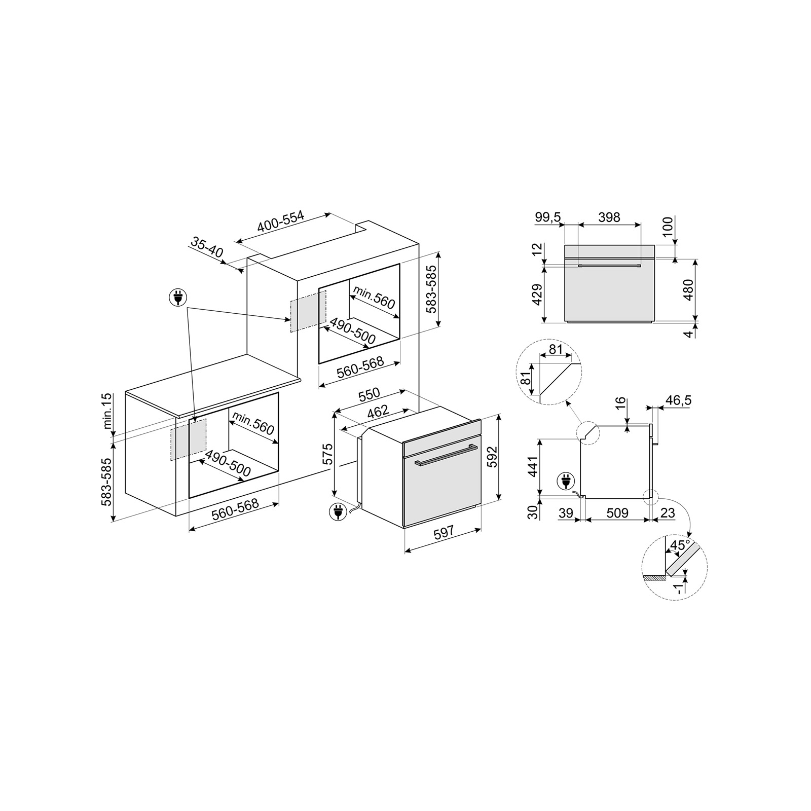 Cuptor cu microunde combinat Galileo, SpeedwaveXL SO6402M2B [3]