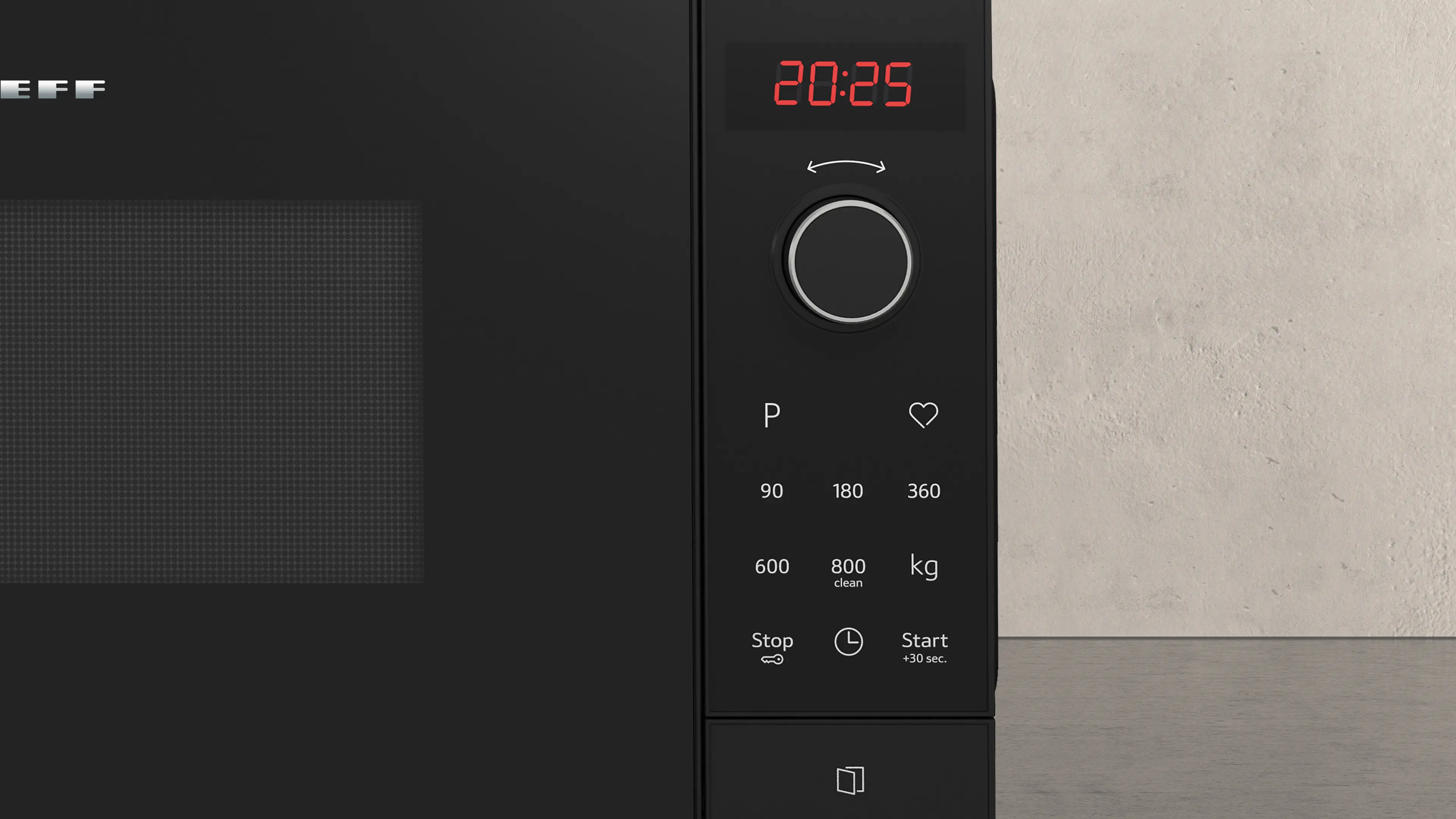 Cuptor cu microunde freestanding NEFF FLAWG20S2 N30, 20 L, 800 W, 7 programe automate, LED Display, negru [2]