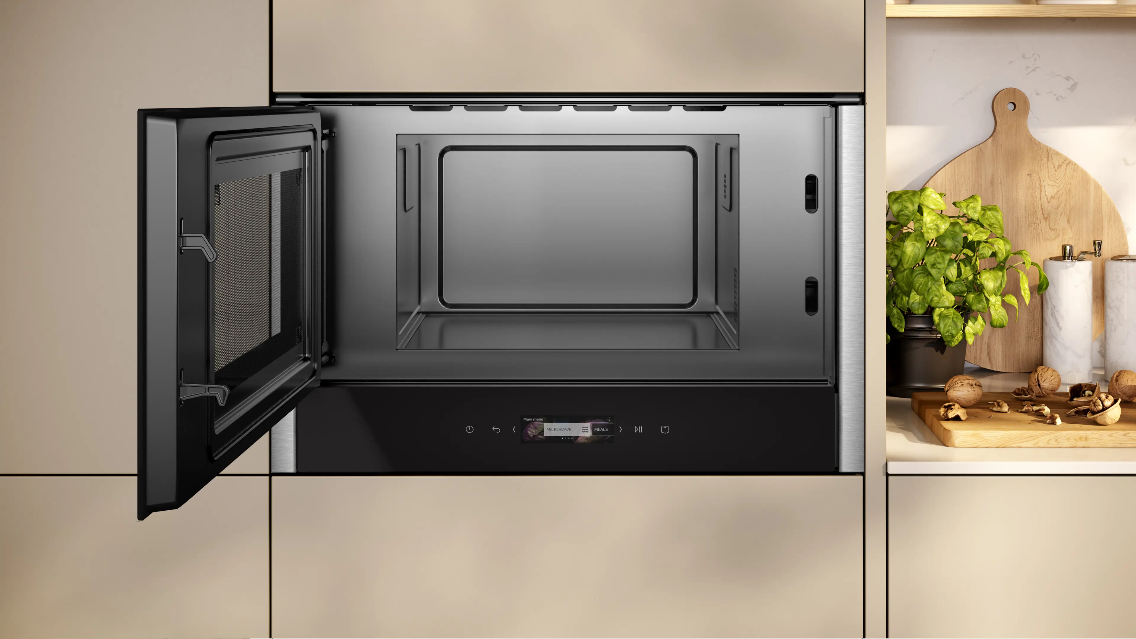 Cuptor cu microunde incorporabil NEFF NL4WR21N1 N70, 21 L, 900 W, TFT Touch, inox [3]