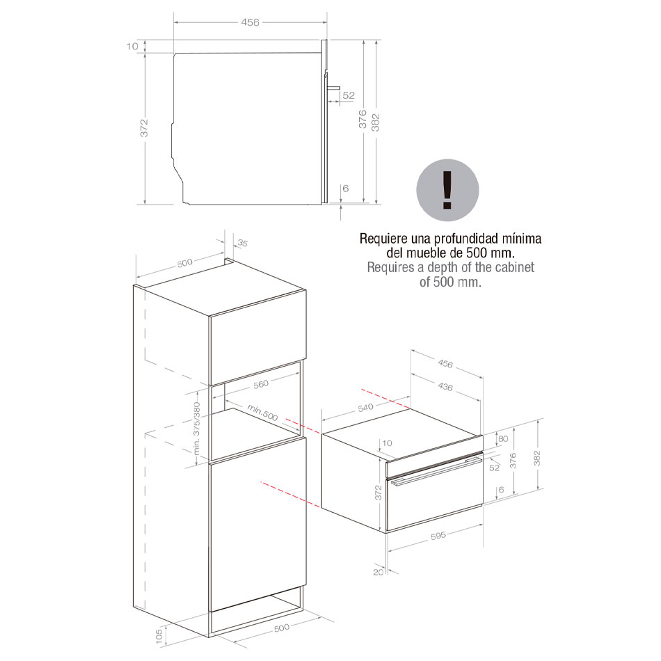Cuptor cu microunde incorporabil Pando PHM-850, 34 l, 900 W, grill 1100 W, ușă rabatabilă, Touch Control, Gama TOP [2]