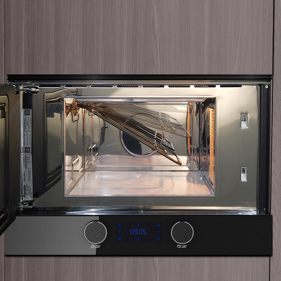 Cuptor cu microunde incorporabil Pando PHM-950, 22 l, grill 1200 W, fără platou rotativ, Auto Chef, Gama Premium [3]