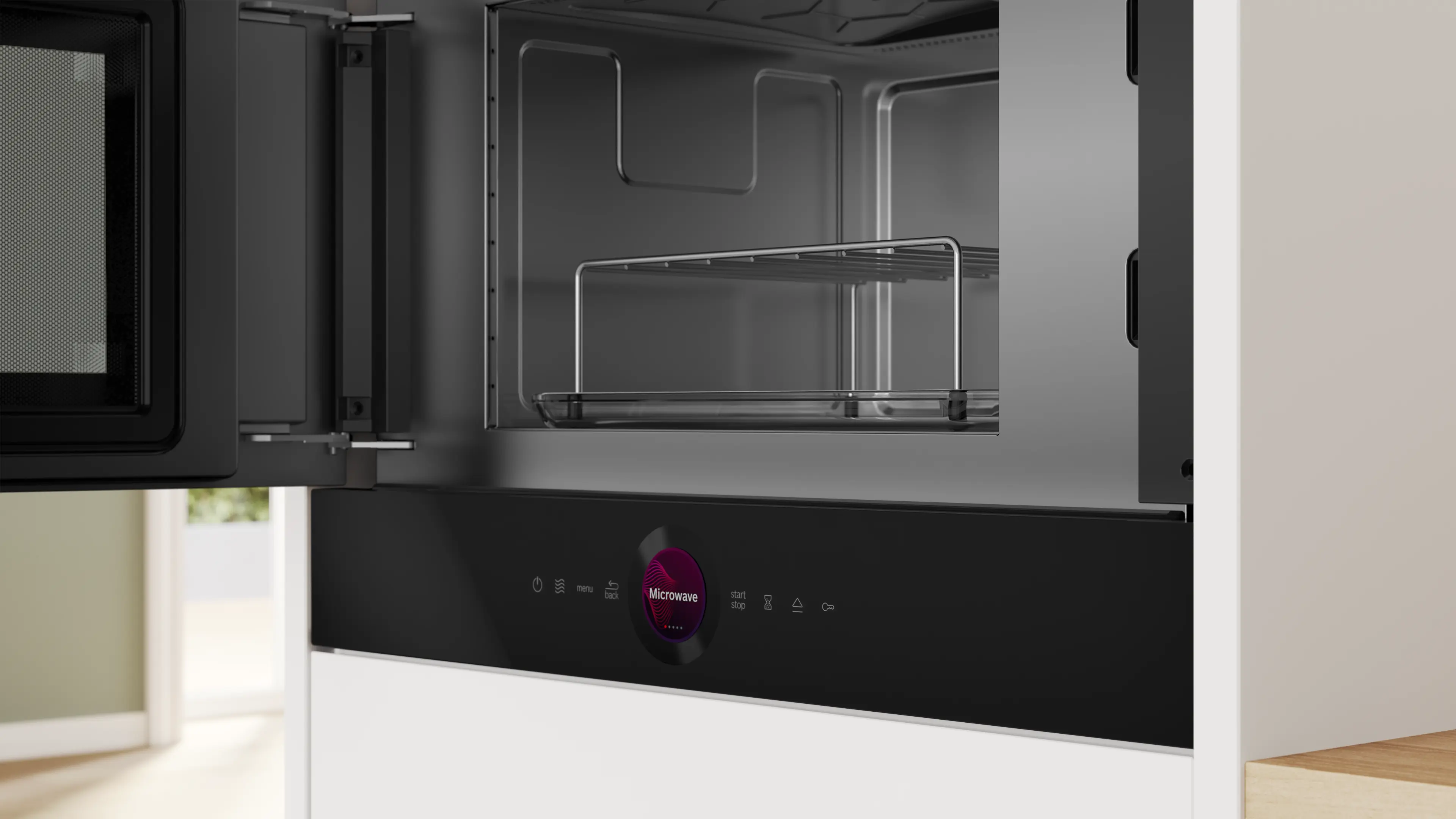 Cuptor cu microunde încorporat cu funcție grill, Bosch Seria 8, Negru [2]