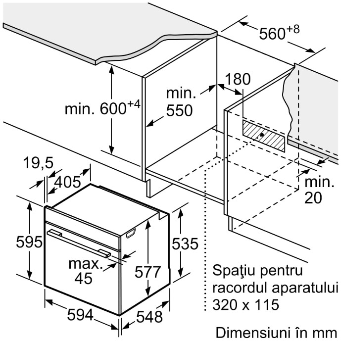 Cuptor incorporabil Bosch Seria 8 HBG7321B1, Electric, 71 l, Multifunctional, 11 functii, Home Connect , Grill, Air Fry, Autocuratare EcoClean Direct, Clasa A+ [7]