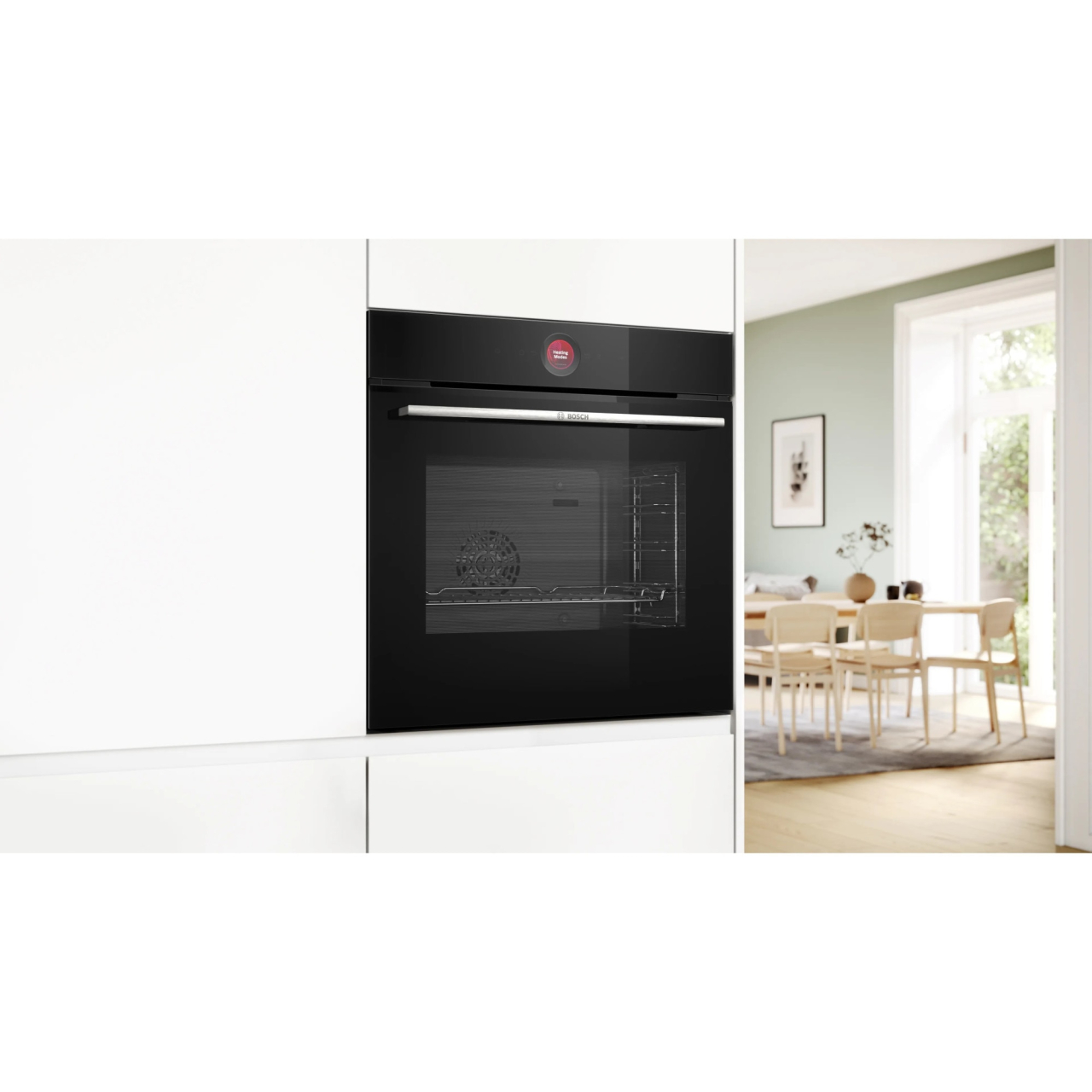 Cuptor incorporabil Bosch Seria 8 HBG7341B1, Electric, 71 l, 14 moduri de gatit, Display tactil TFT, DishAssist, EcoClean Direct, Air Fry, Grill, Convectie 3D, Home Connect, Clasa A+, Negru [3]