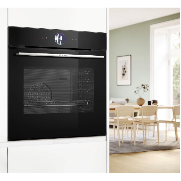 Cuptor incorporabil Bosch Seria 8 HRG7361B1, Electric, 71 l, Multifunctional, 20 functii , Added Steam, Autocuratare EcoClean Direct, Grill, Air Fry, Home Connect, Clasa A+ [3]