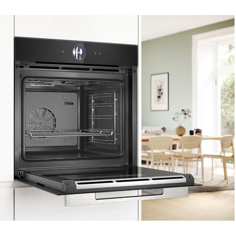 Cuptor incorporabil Bosch Seria 8 HRG7361B1, Electric, 71 l, Multifunctional, 20 functii , Added Steam, Autocuratare EcoClean Direct, Grill, Air Fry, Home Connect, Clasa A+ [6]