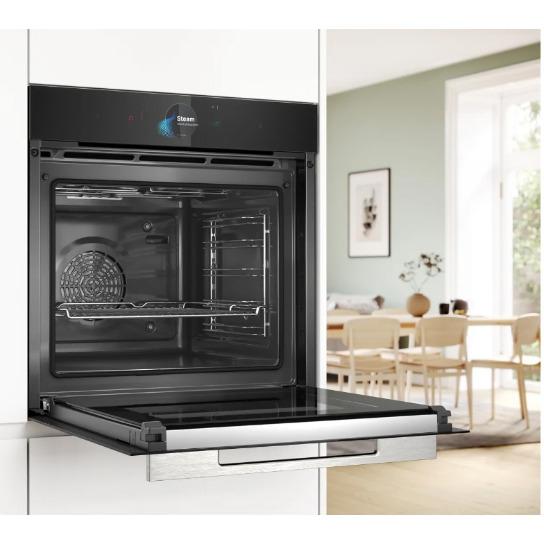 Cuptor incorporabil Bosch Seria 8 HRG7784B1, Electric, 71 l, Multifunctional, Perfect Steam, 22 functii , Autocuratare pirolitica, Grill, Air Fry, Home Connect, Clasa A+ [5]