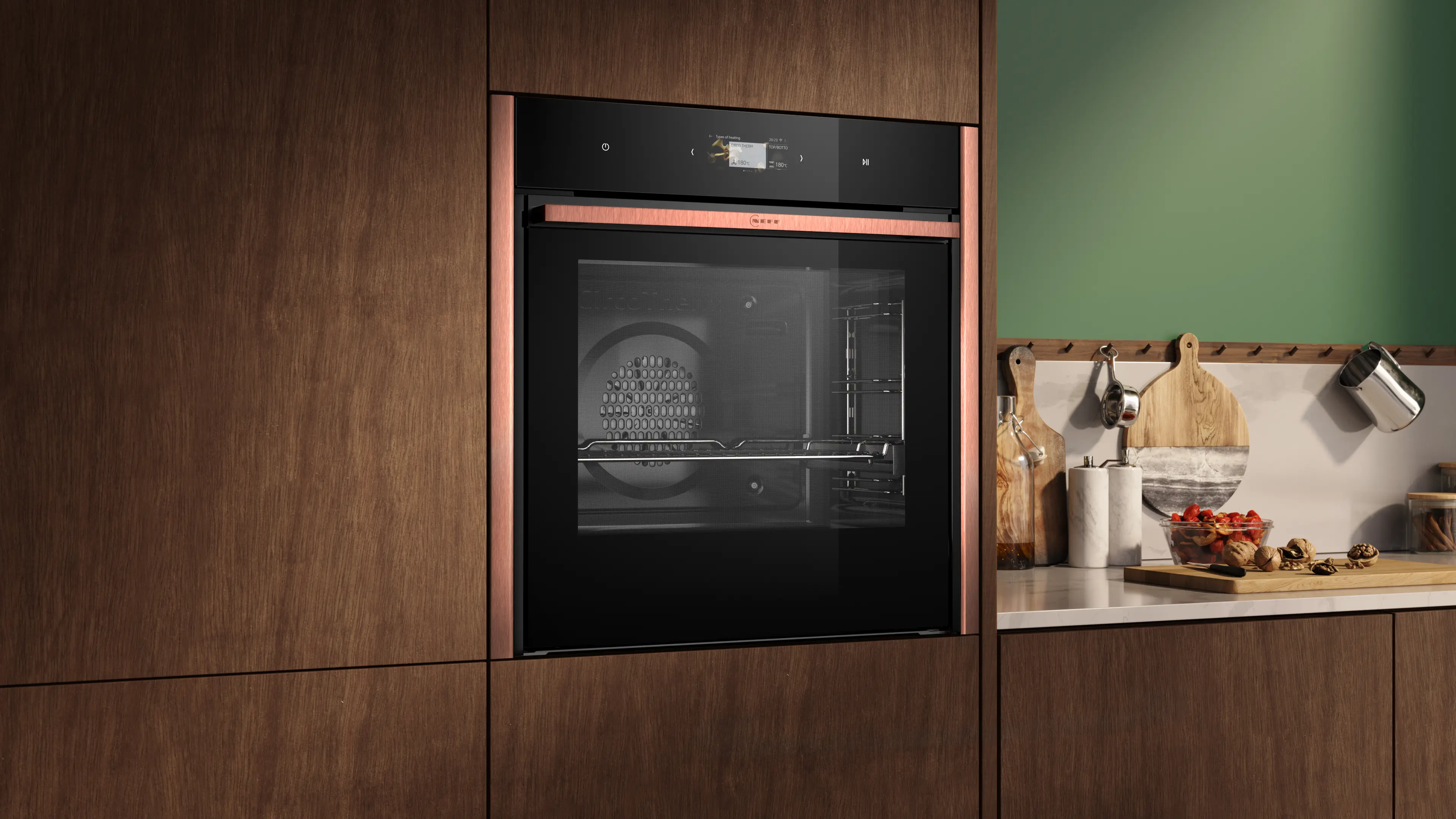 Cuptor încorporabil Neff B69CS7KY0, 60 cm, 71 l, autocurățare pirolitică + hidrolitică, Slide&Hide, TFT Full Touch 4.1”, Home Connect Wi-Fi, Clasă energetică A+, Negru [2]