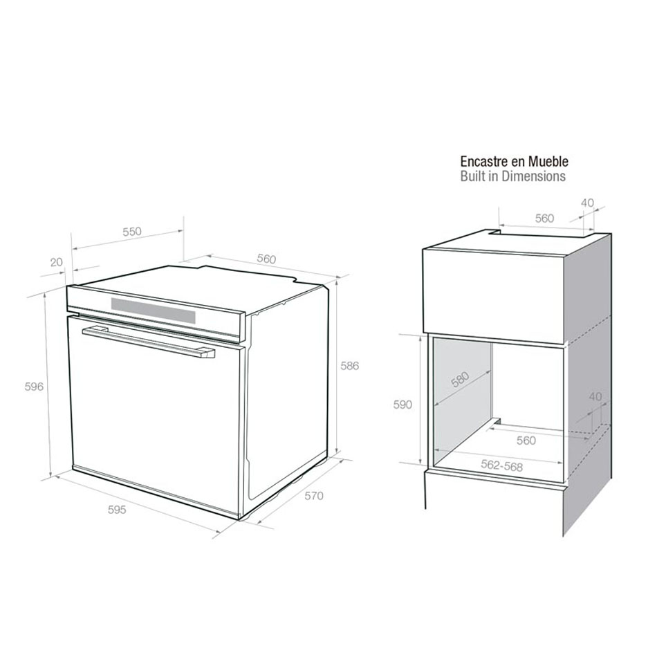 Cuptor incorporabil Pando PHB-861, 60 cm, 72 l, Touch Control, tavă AirFry, Steam Cleaning System, Gama TOP [2]