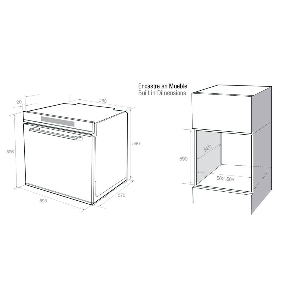 Cuptor incorporabil Pando PHP-864, 60 cm, 72 l, Autocurățare pirolitică, Touch Control, Gama TOP [2]