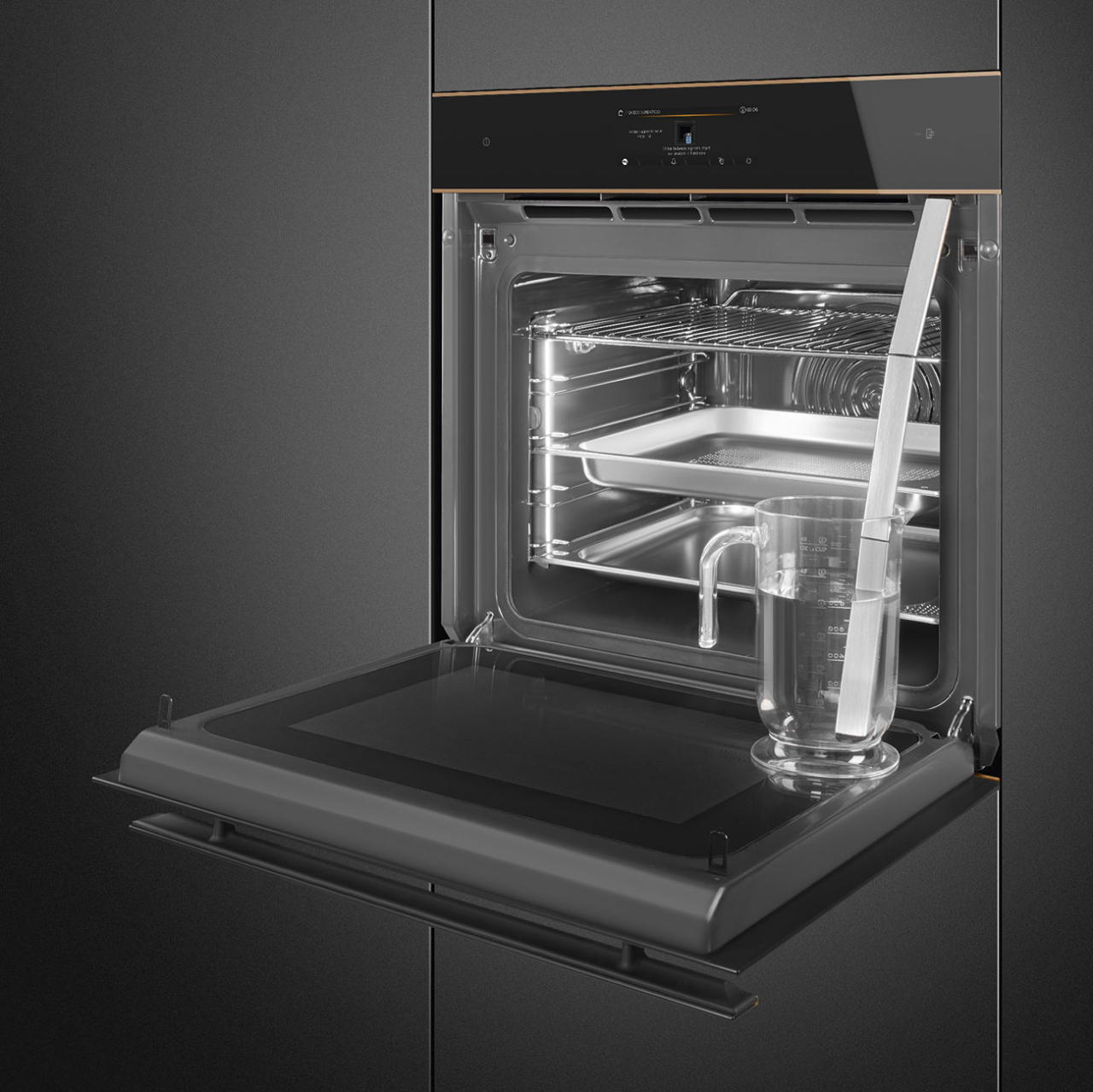 Cuptor multifunctional SMEG Dolce Stil Novo SO4606WAPNR, Galileo Omnichef, functie abur, functie microunde, 150 retete automate, 45 cm inaltime, negru, Vapor Clean [7]