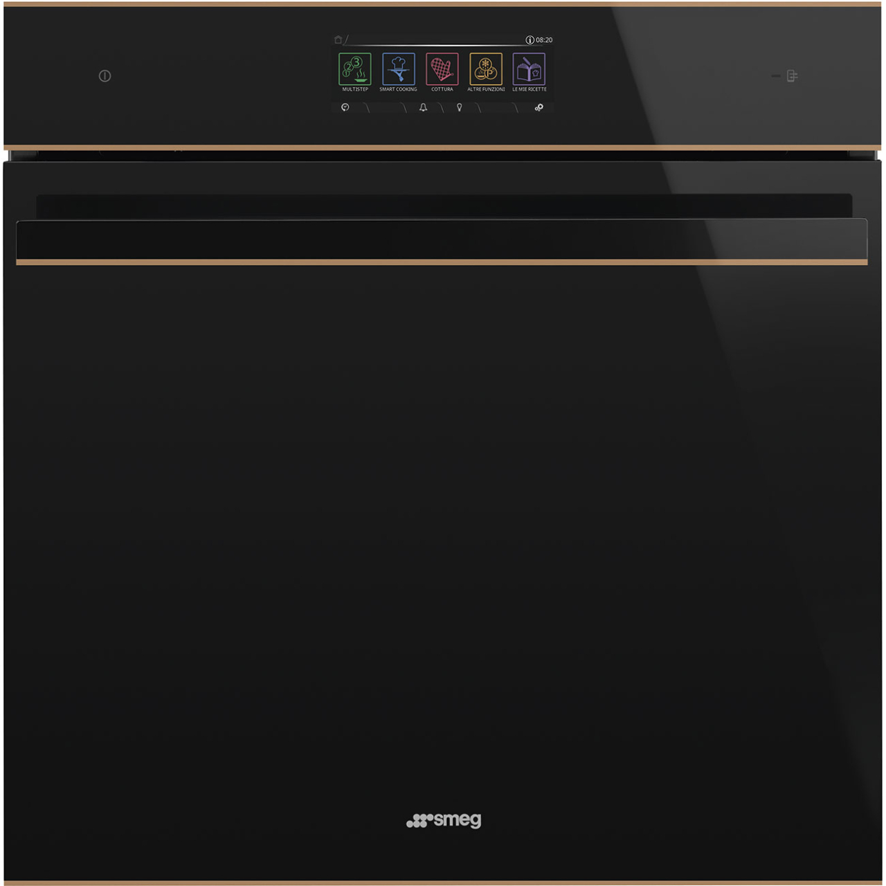 Cuptor multifunctional SMEG Dolce Stil Novo SO4606WAPNR, Galileo Omnichef, functie abur, functie microunde, 150 retete automate, 45 cm inaltime, negru, Vapor Clean [1]