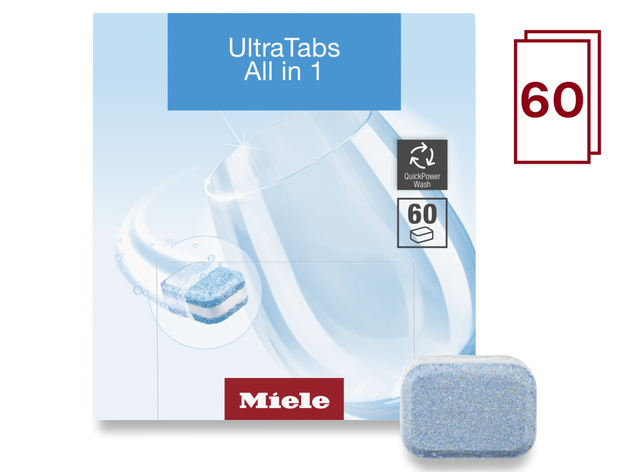 Tablete Miele UltraTabs All in 1 GS CL 0607 T, 60 de tablete pentru mașina de spălat vase [3]