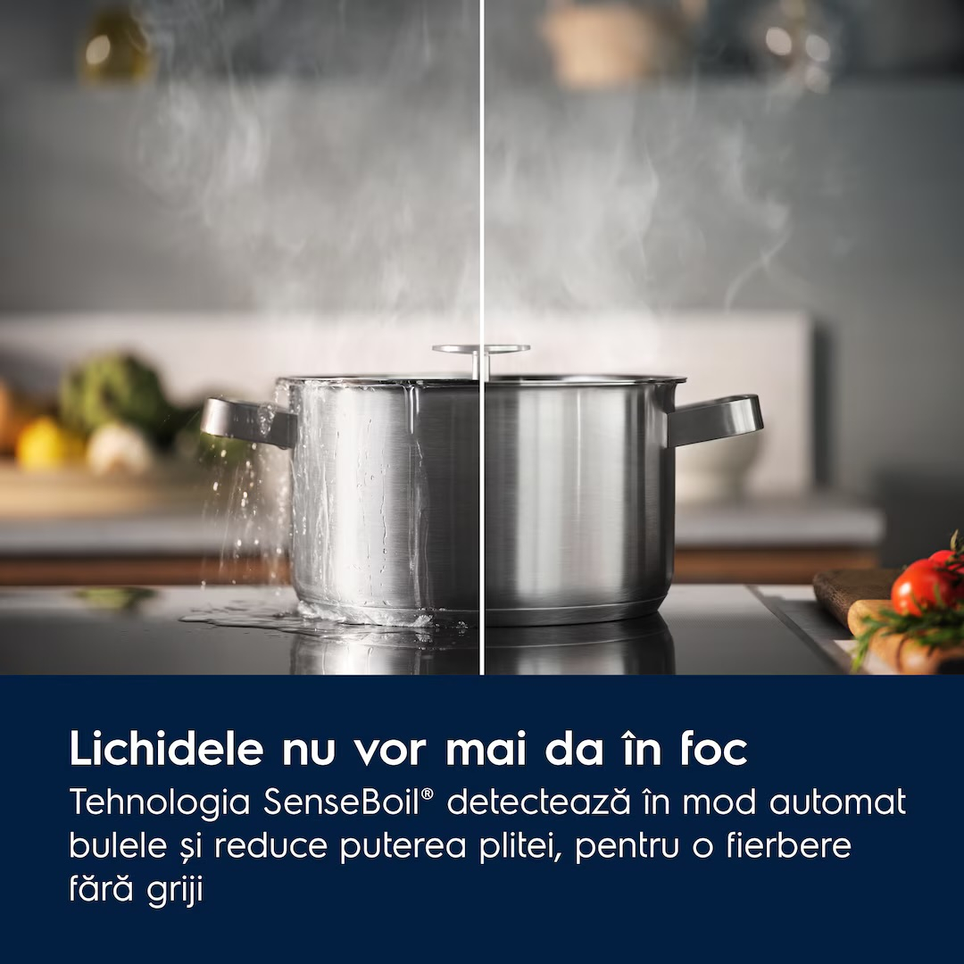 Electrolux CIS62450 – Plită incorporabilă cu inducție 60 cm, 4 zone de gătit, SenseBoil®, Hob2Hood®, PowerBoost & Timer, Negru [6]