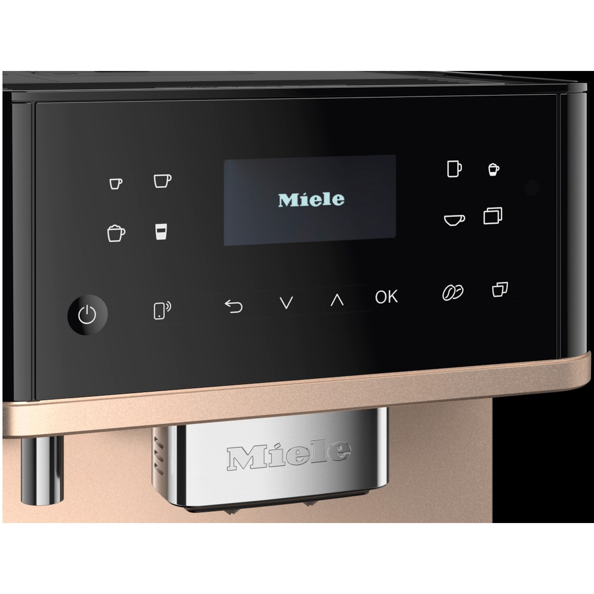 Espressor automat Miele CM 6360 MilkPerfection Black CleanSteelMetallic, 15 bar, 1,8 L, WiFiConn@ct, OneTouch for Two,  BrilliantLight, AromaticSystem, Auriu/Negru [3]