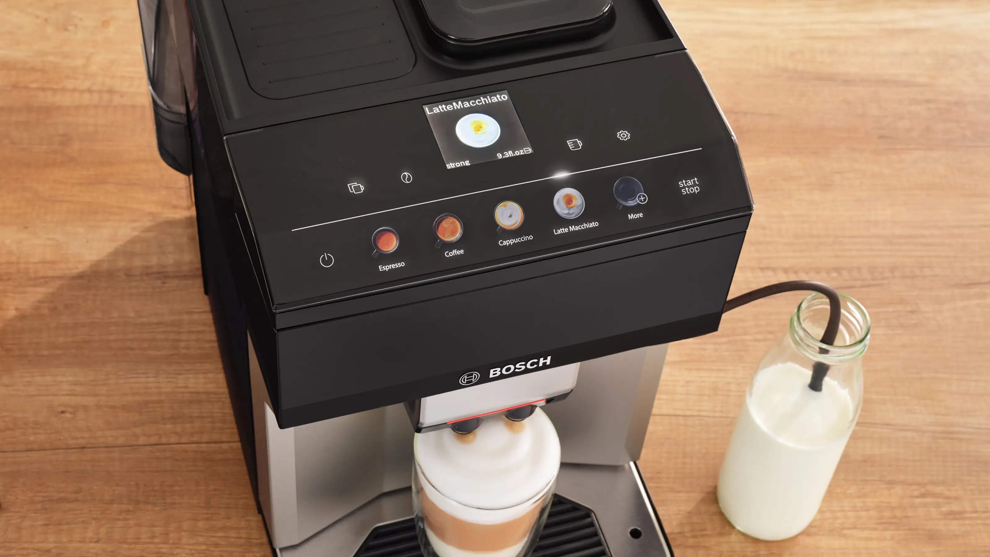 Espressor automat VeroCafe Inox silver metallic, Bosch Seria 4, Piano Black [2]