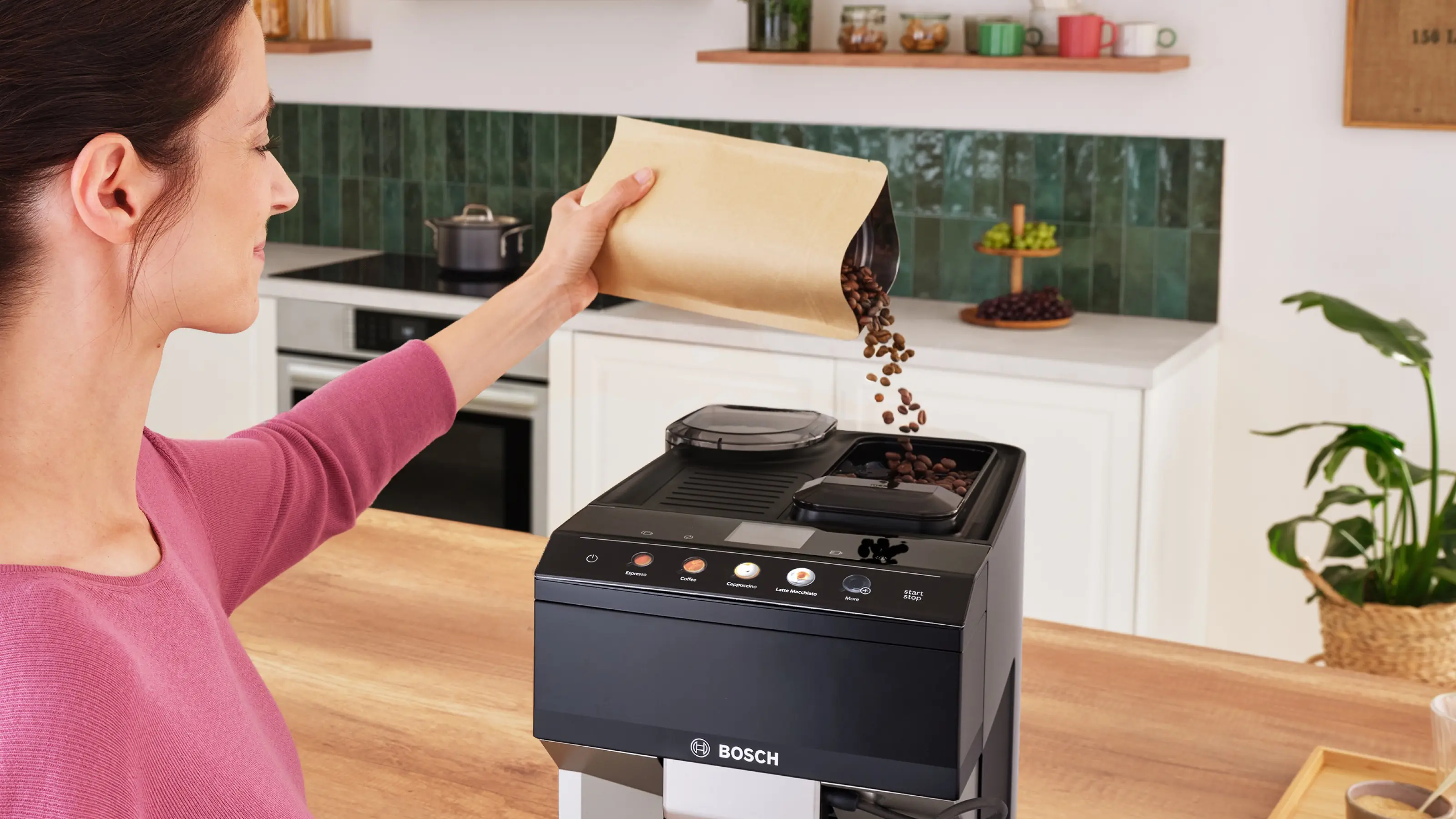 Espressor automat VeroCafe Inox silver metallic, Bosch Seria 4, Piano Black [9]