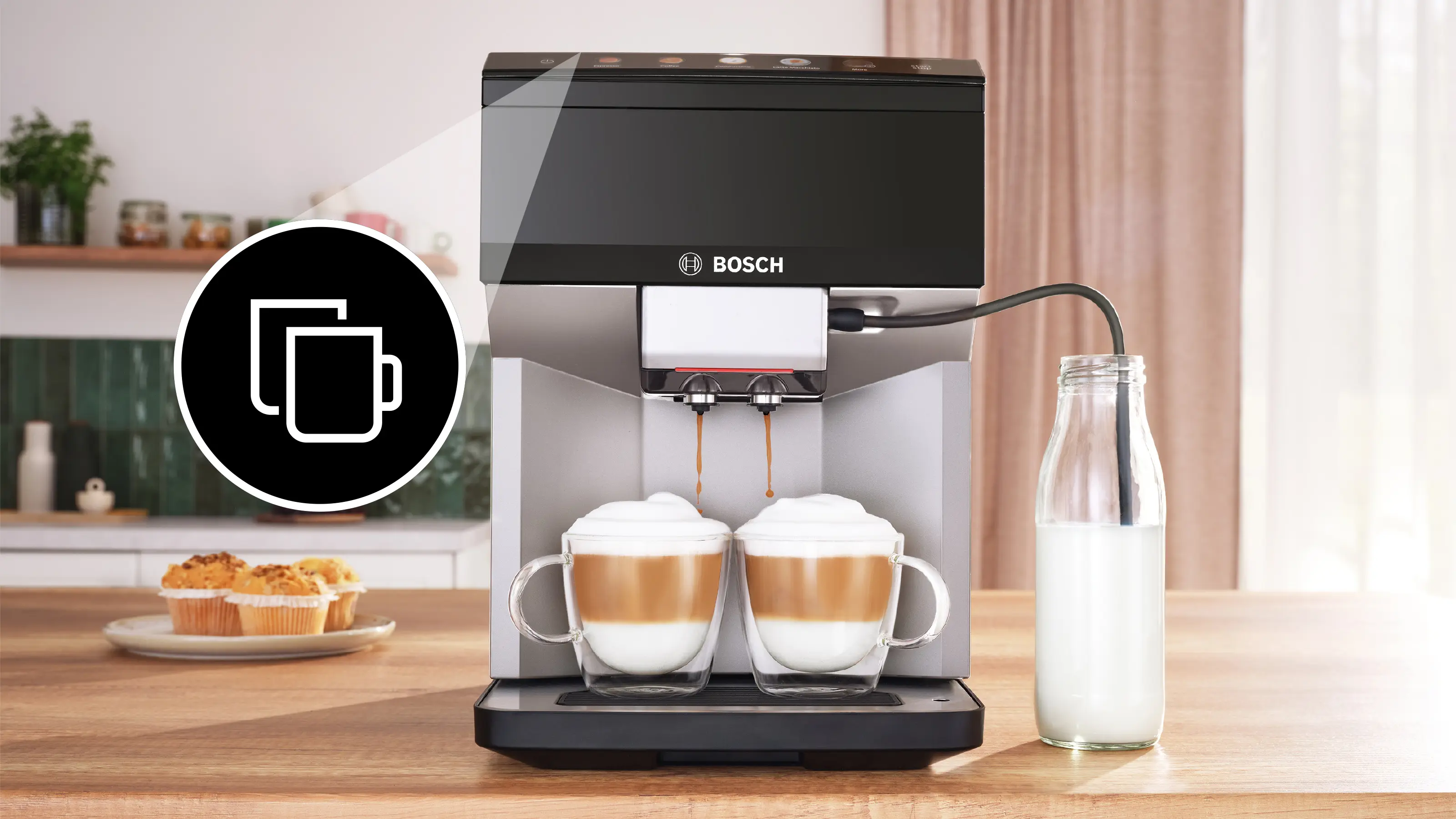 Espressor automat VeroCafe Inox silver metallic, Bosch Seria 4, Piano Black [8]