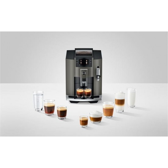 JURA  E8 Dark Inox (EC)– Espressor automat premium cu 17 specialitati de cafea si ecran color [2]