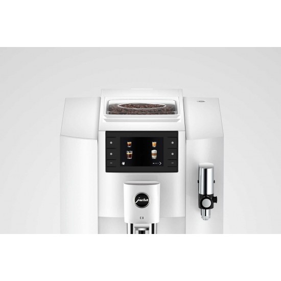 JURA  E8 Piano White (EC)– Espressor automat premium cu 17 specialitati de cafea si ecran color [5]