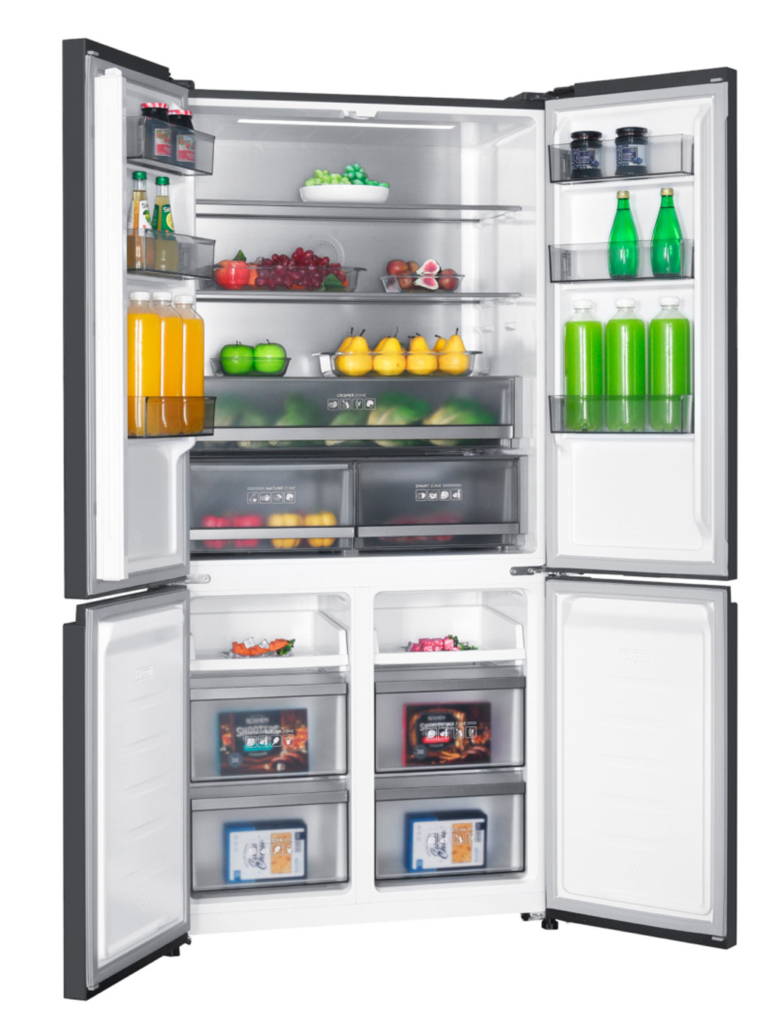 Frigider American Pando PFLC AMER L 010716, 4 usi, Cristal Negru, 505 L, No Frost, 190.2 x 90.5 x 59.7 cm [9]