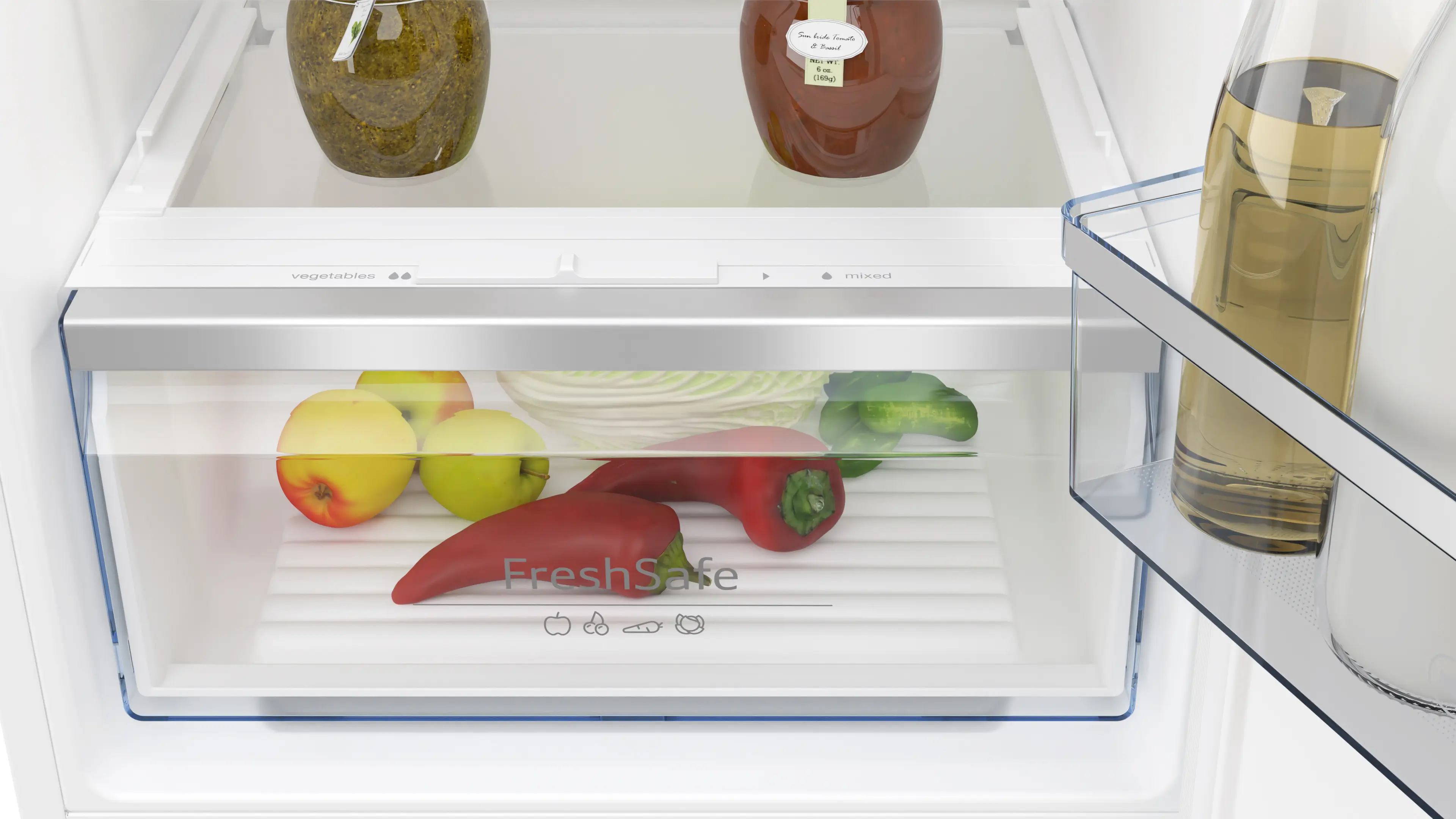 Frigider combină incorporabil NEFF KI5862SE0S N50, 267 L, Low Frost, Fresh Safe, Eco Air Flow, LED, 177 cm, alb [4]