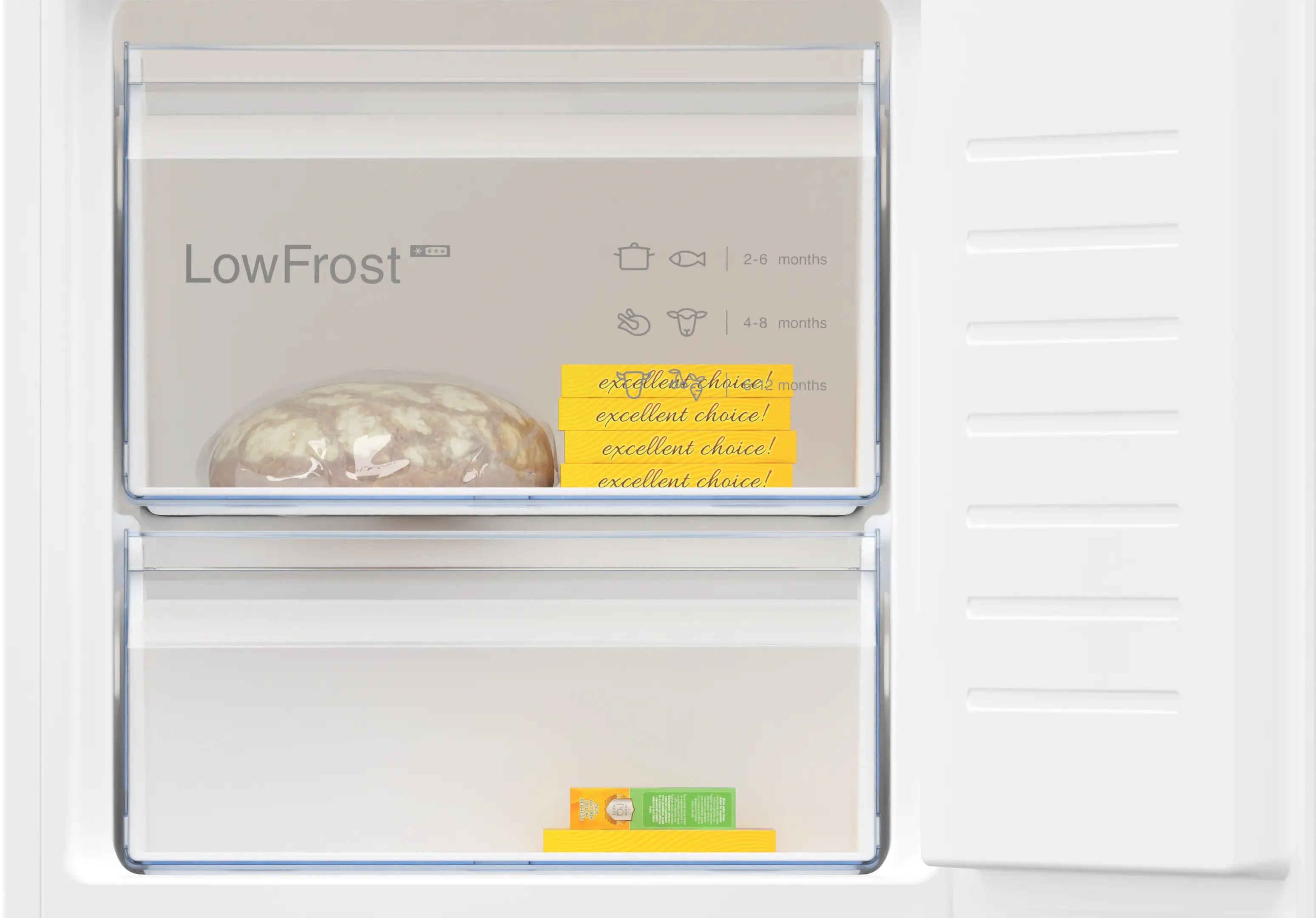 Frigider combină incorporabil NEFF KI5872FE0 N50, 270 L, Low Frost, Fresh Safe, Eco Air Flow, LED, 177 cm, alb [3]