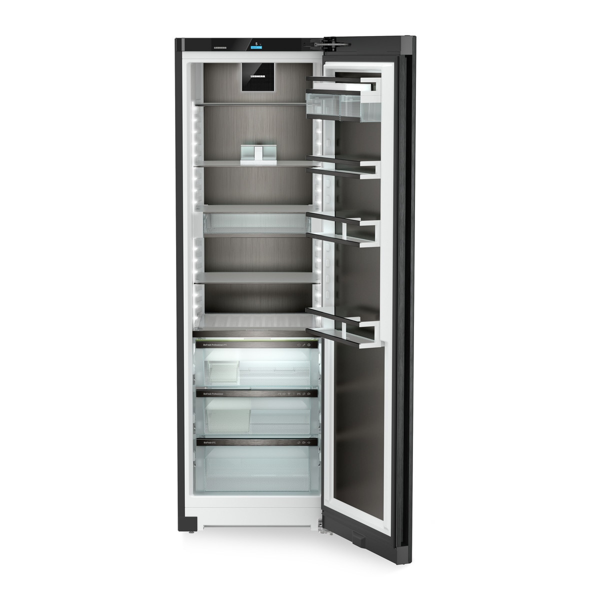 Frigider cu o usa Liebherr RBbsc 528i Peak, BioFresh, 384 l, H 185.5 cm, Clasa C, BlackSteel, Dark Inox [8]
