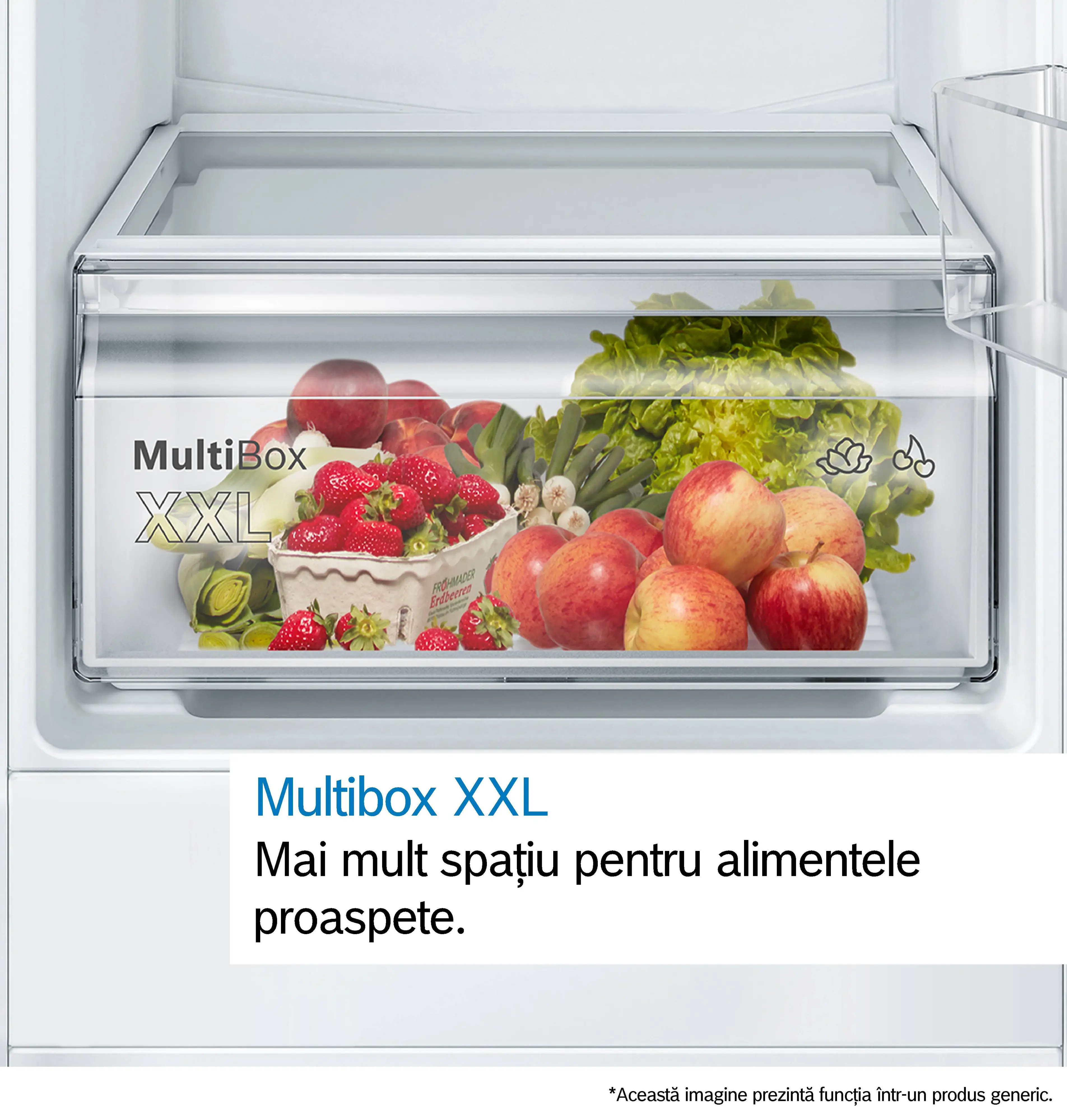 Frigider încorporabil cu compartiment de congelare integrat 87.4 x 54.1 cm, Bosch Seria 4, Balama plată, Alb [6]