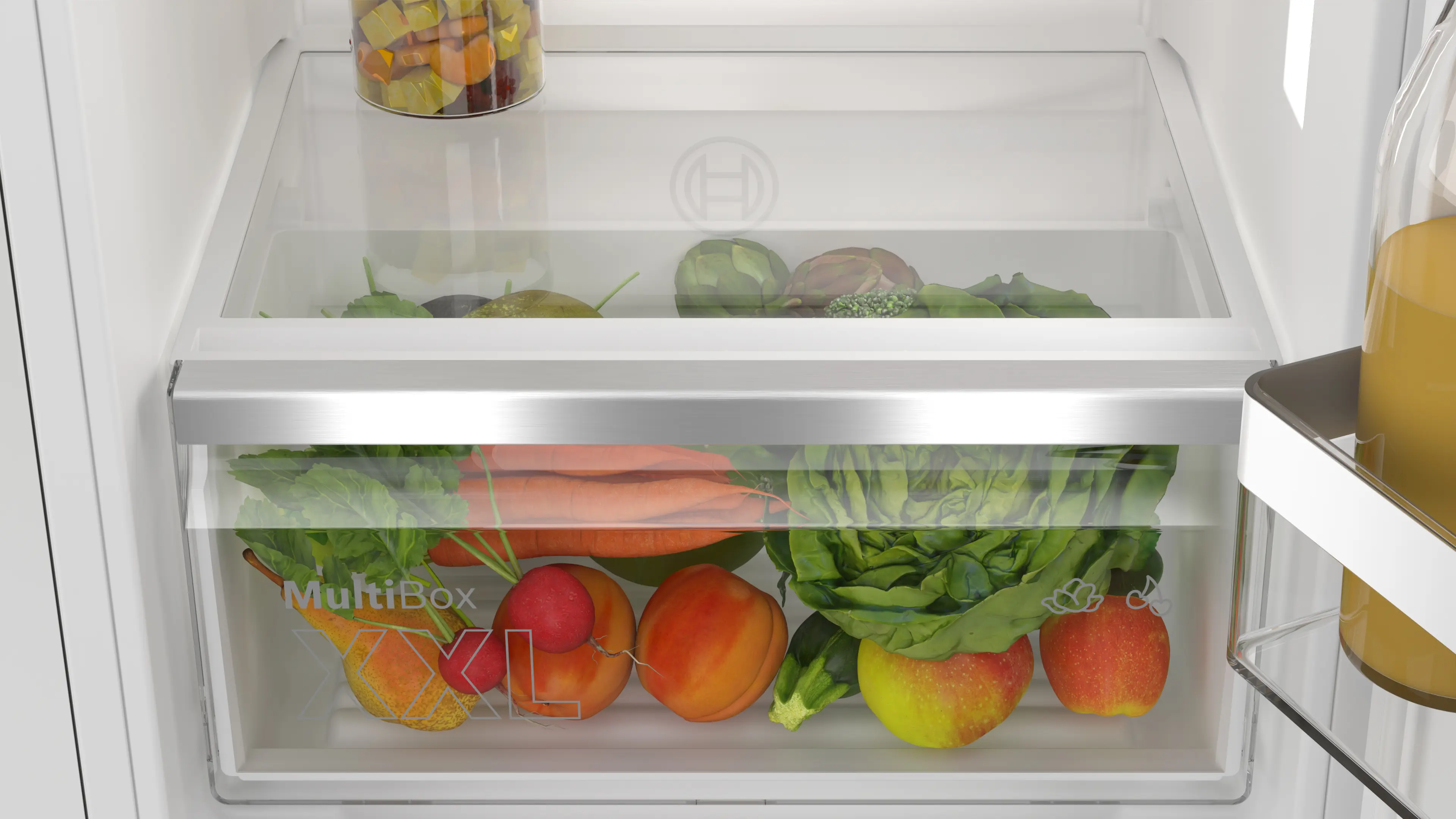 Frigider încorporabil cu compartiment de congelare integrat 87.4 x 54.1 cm, Bosch Seria 4, Balama plată, Alb [4]