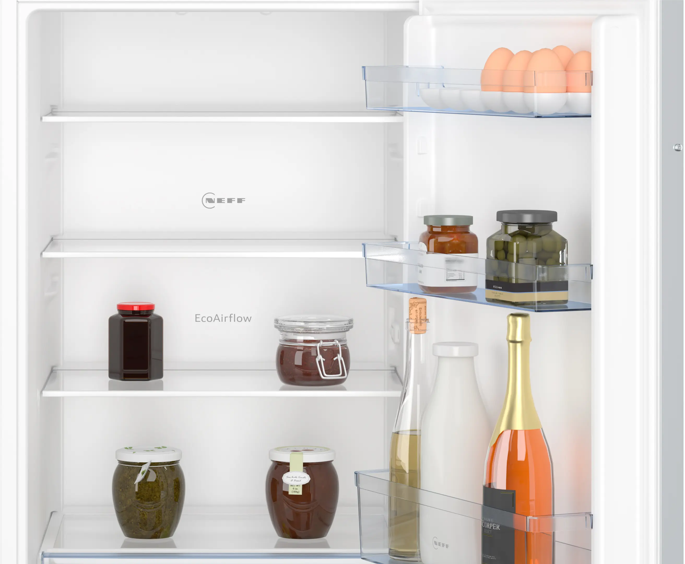 Frigider incorporabil NEFF KI1311SE0 N30, 165 L, Fresh Safe, Eco Air Flow, Super Cooling, LED, 102 cm, alb [3]