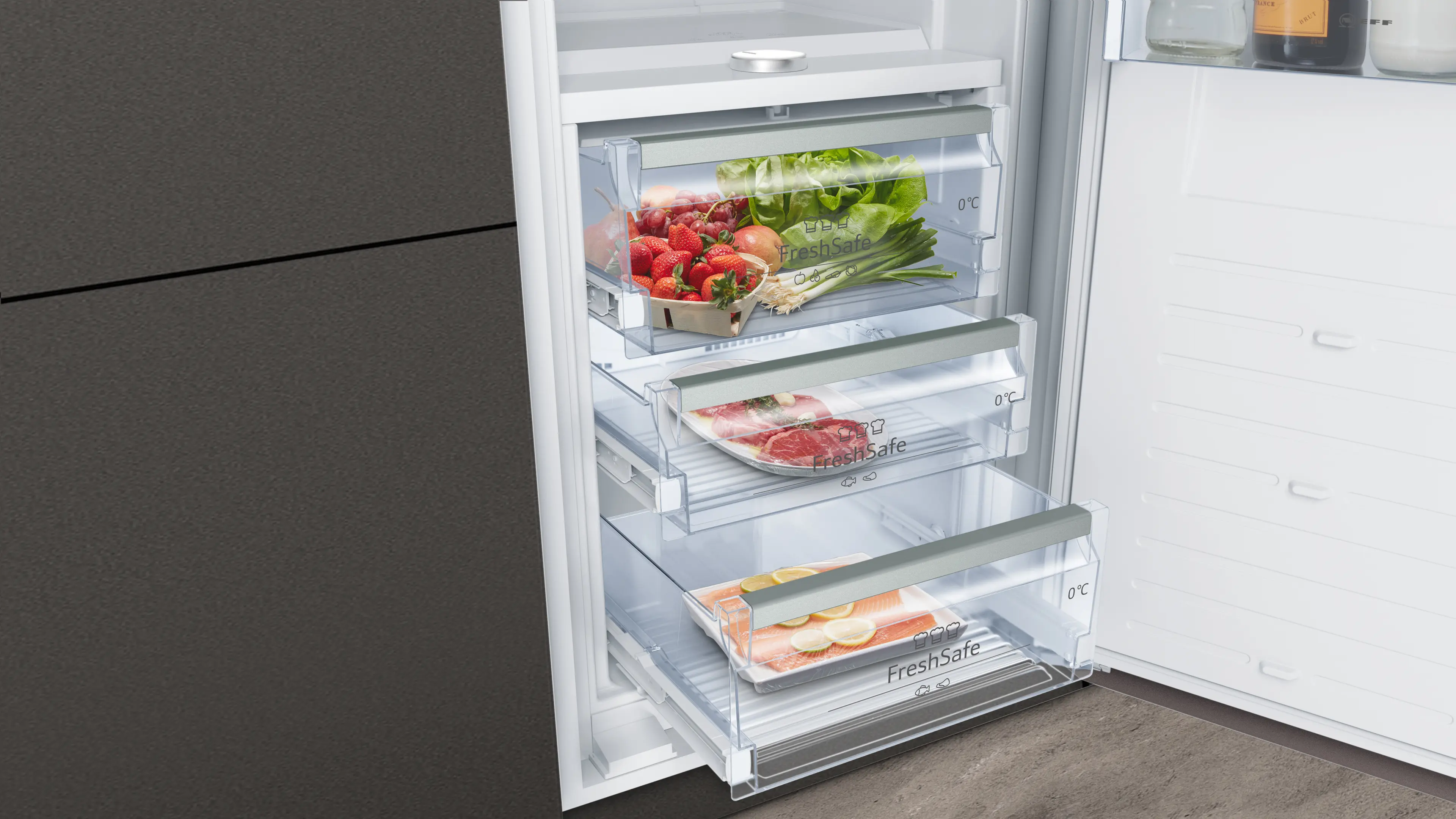 Frigider incorporabil NEFF KI8816DE1 N90, 289 L, Fresh Safe 3, Soft Close, Super Cooling, 177 cm, alb [4]