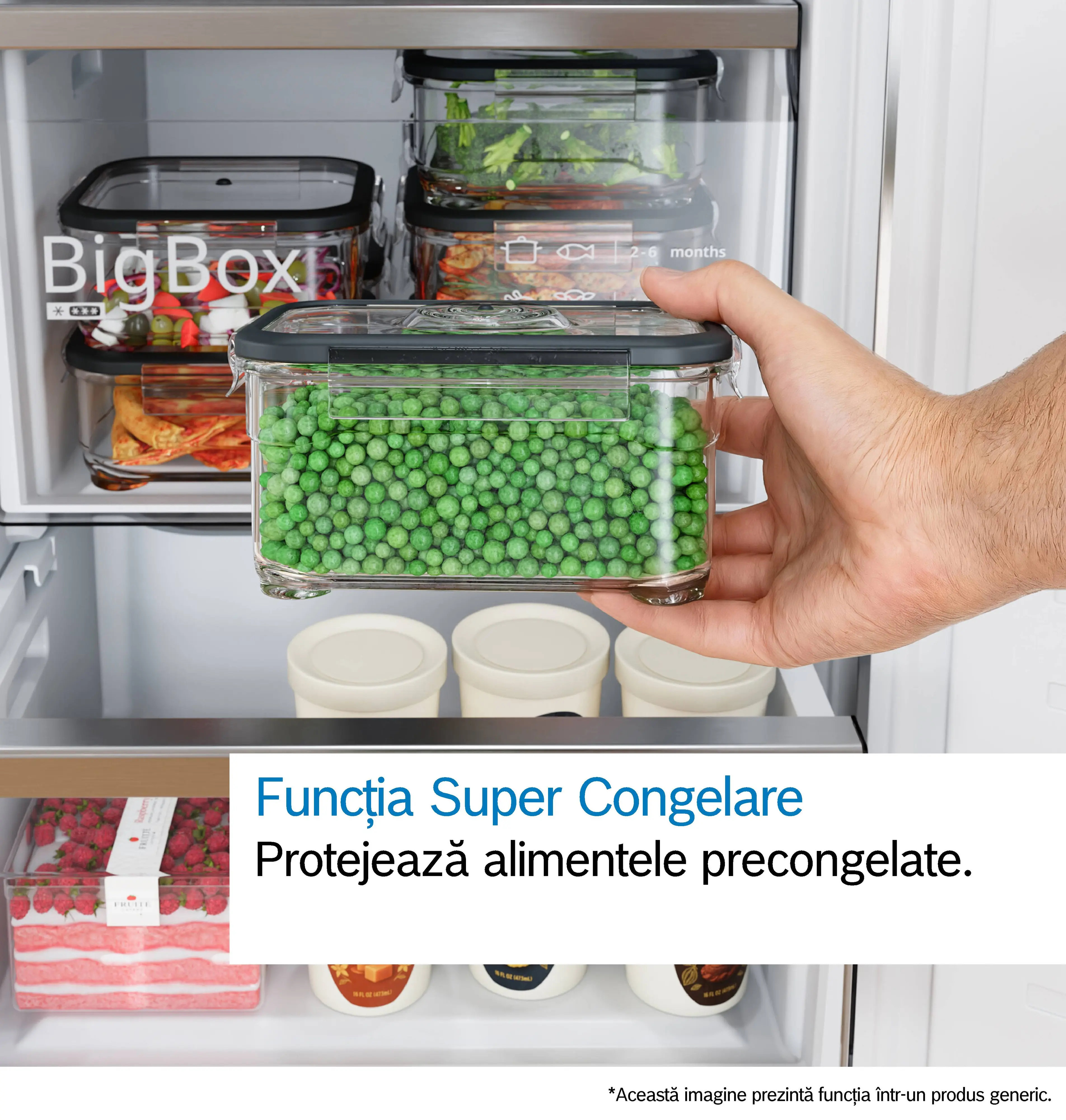 Frigider încorporabil sub blat cu compartiment de congelare 82 x 59.8 cm Balama plată, Bosch Seria 4, Alb [7]