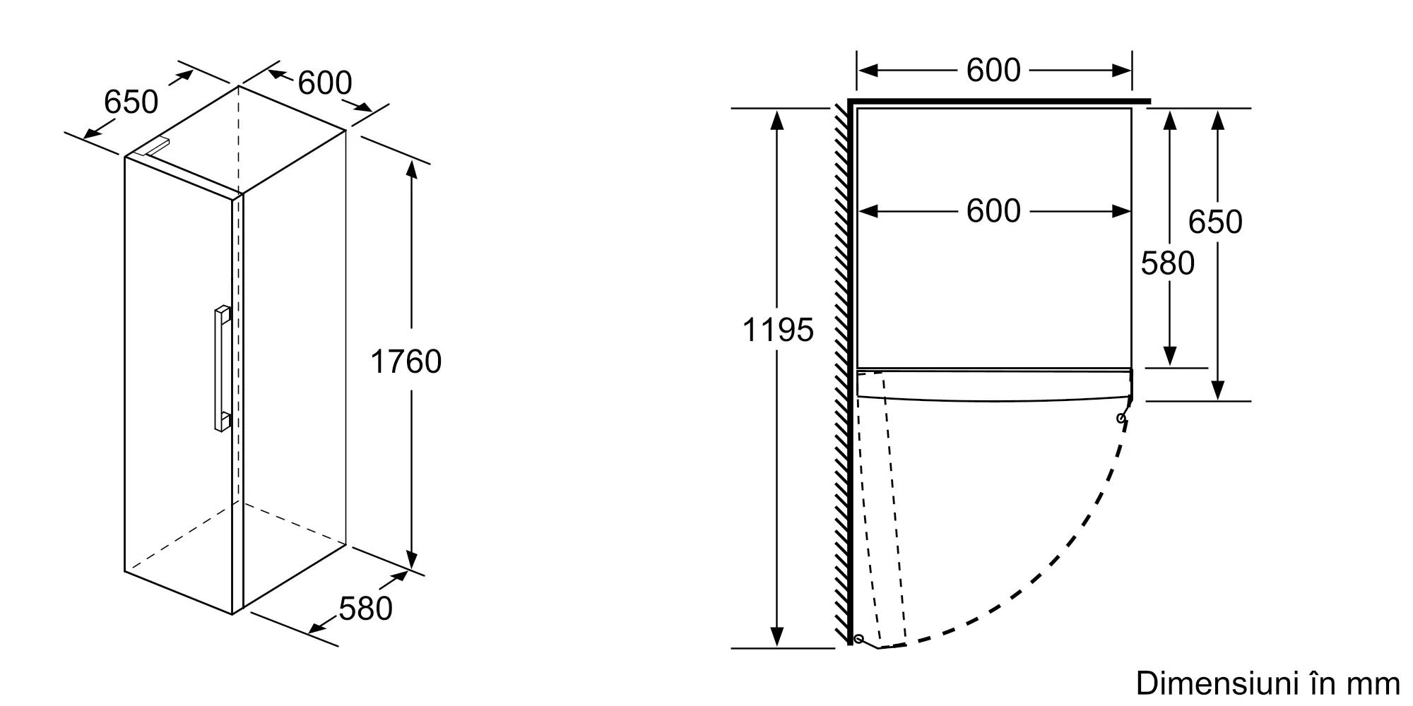 Frigider independent 176 x 60 cm, Bosch Seria 2, Alb [8]