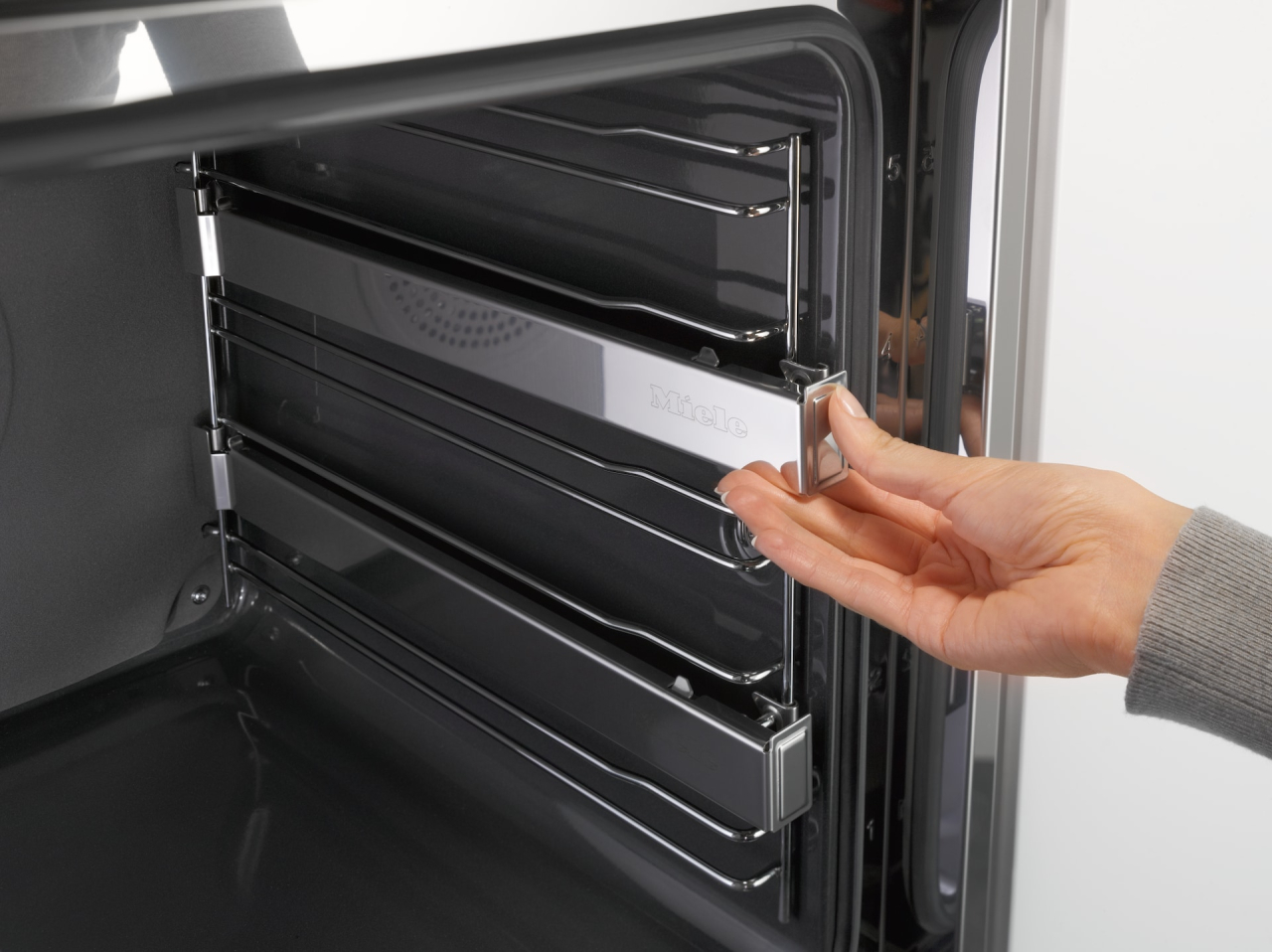 Ghidaje telescopice Miele FlexiClip HFC 71, cu finisaj PerfectClean, 1 pereche, pentru H 6000/7000 și DGC 6000/7000 [2]