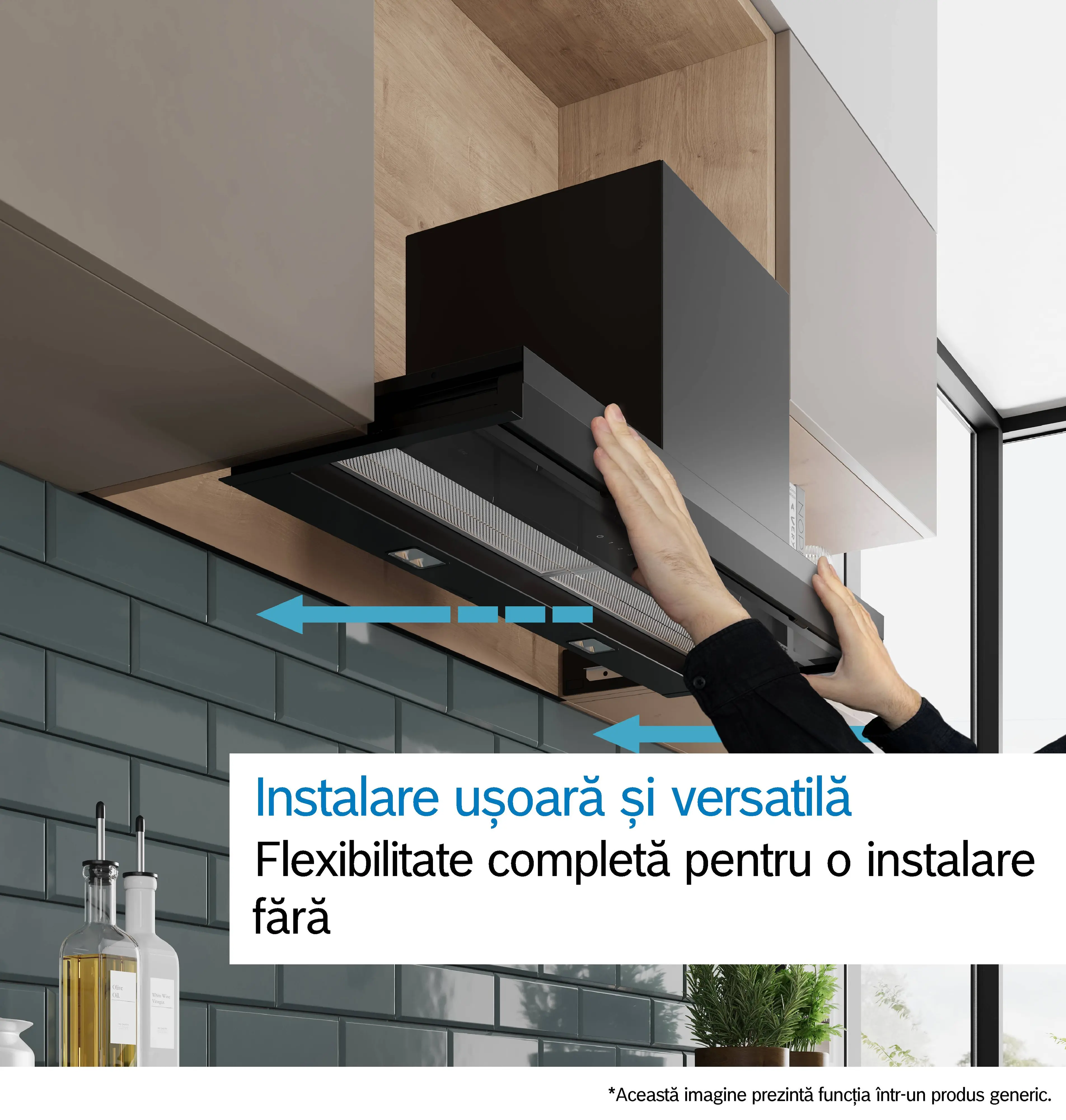 Hotă complet integrabilă 60 cm sticlă transparentă, Bosch Seria 4, Negru mat [8]