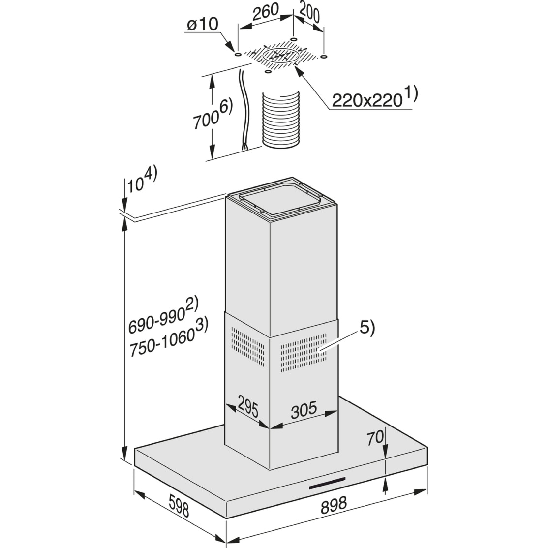 Hota cu insula Miele PUR 98 D, 90 cm, debit 650 m3/h, otel inoxidabil [2]