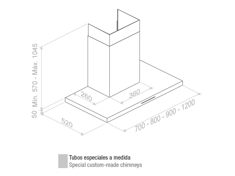 Hota de perete Pando P-401/90 V.750 [3]