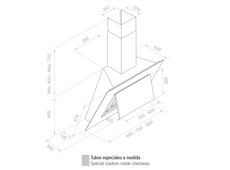 Hota de perete Pando P-732 70 cm V.850 [6]