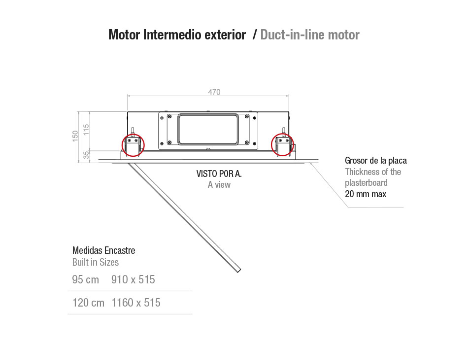 Hota de plafon Pando E-297, 95 cm V.2450 eco [8]