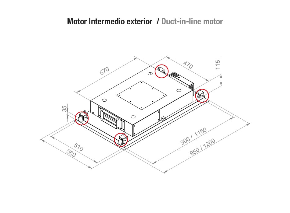 Hota de plafon Pando E-297, 120 cm V.1550 eco [7]