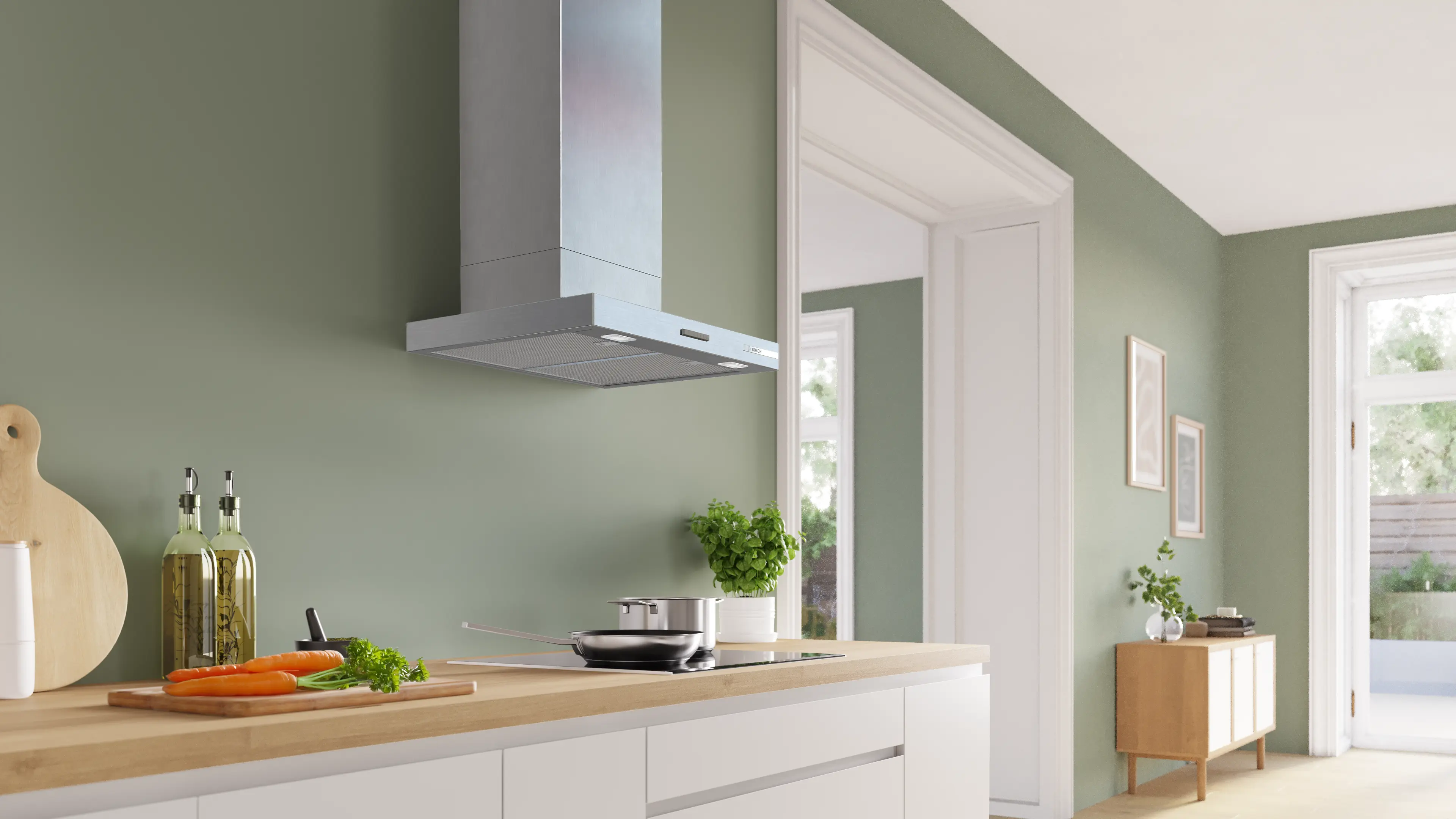 Hotă decorativă de perete 60 cm, Bosch Seria 2, Inox [5]