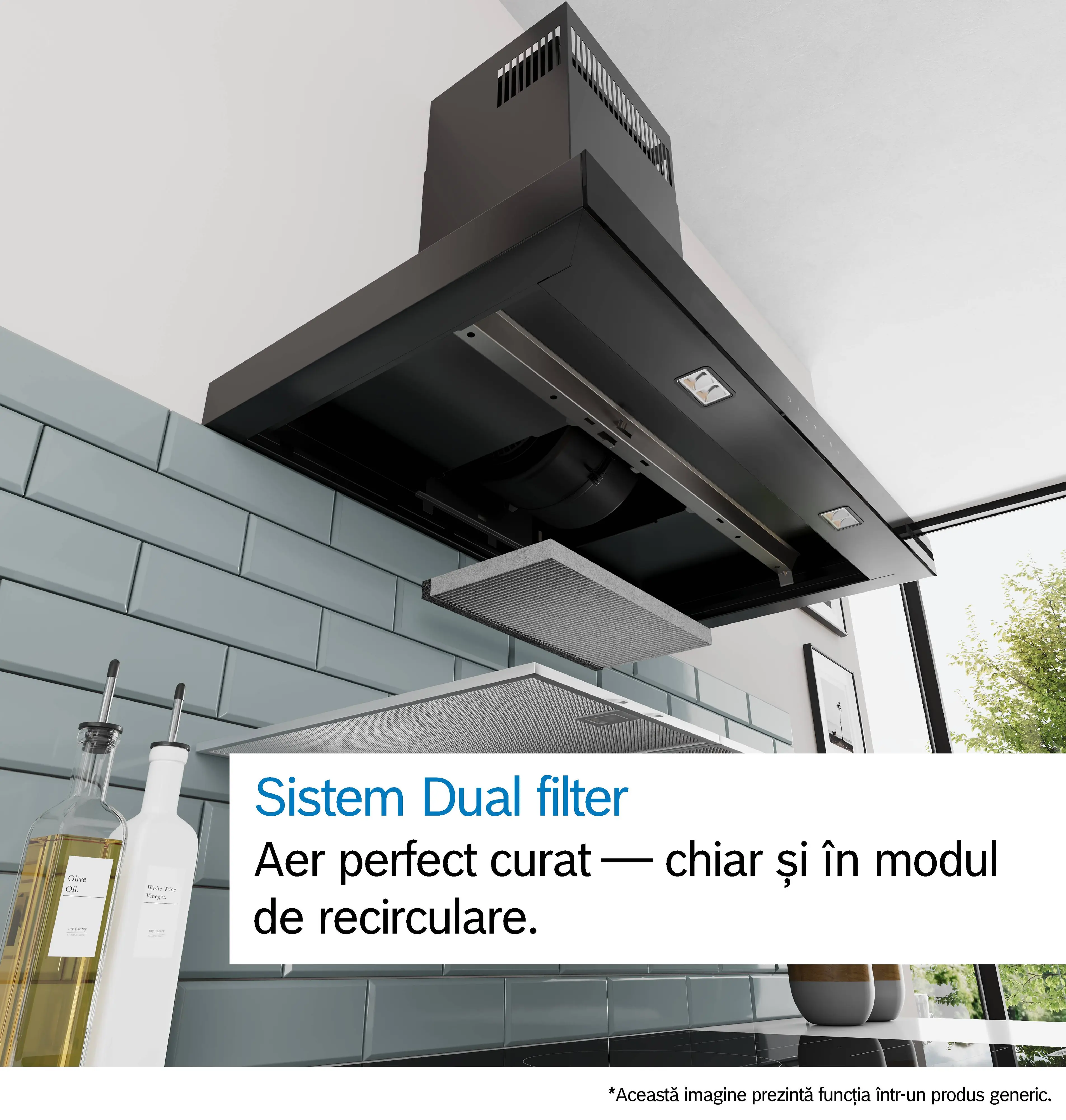 Hotă decorativă de perete 60 cm, Bosch Seria 2, Inox [7]