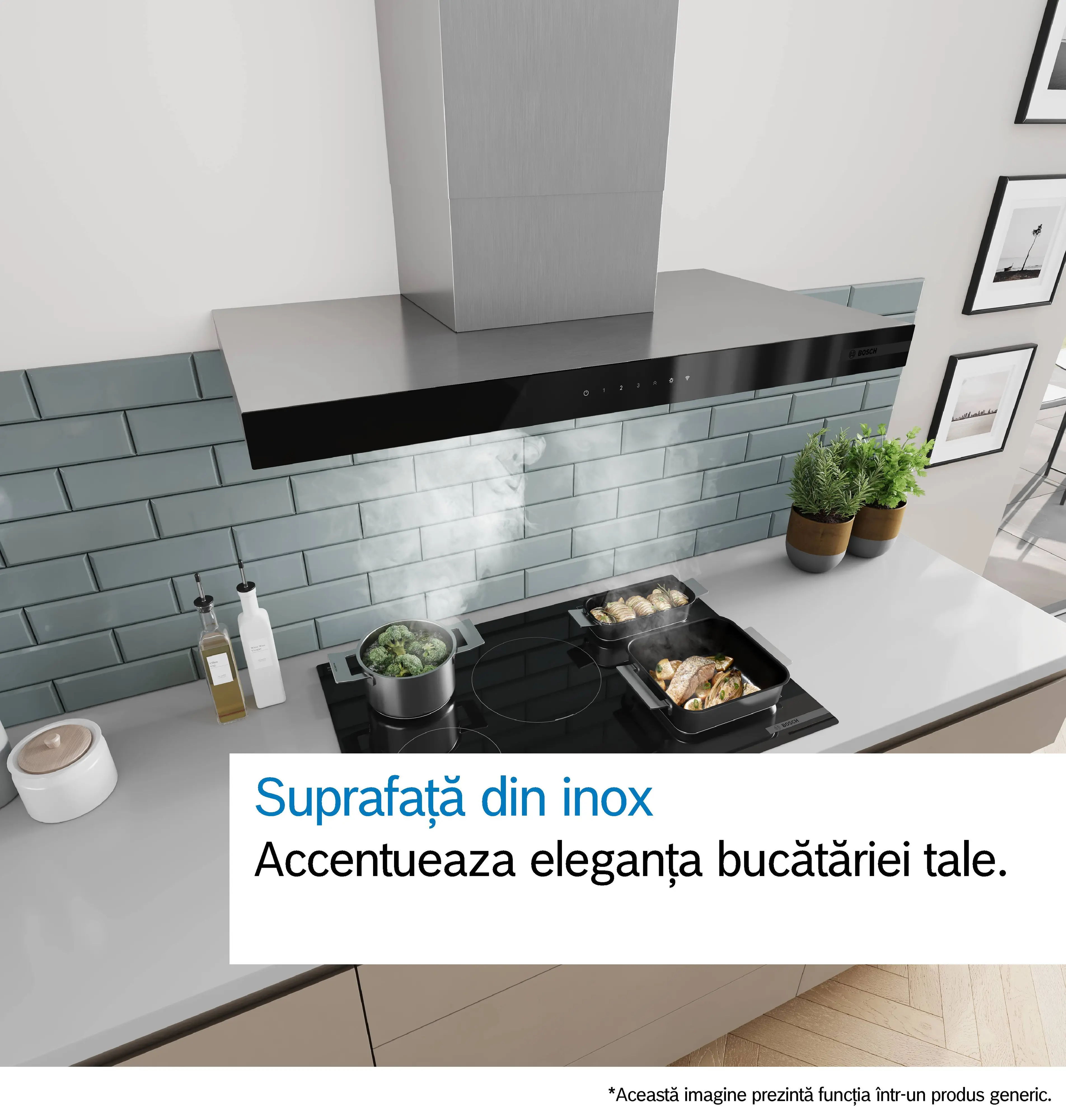 Hotă decorativă de perete 60 cm, Bosch Seria 2, Inox [8]