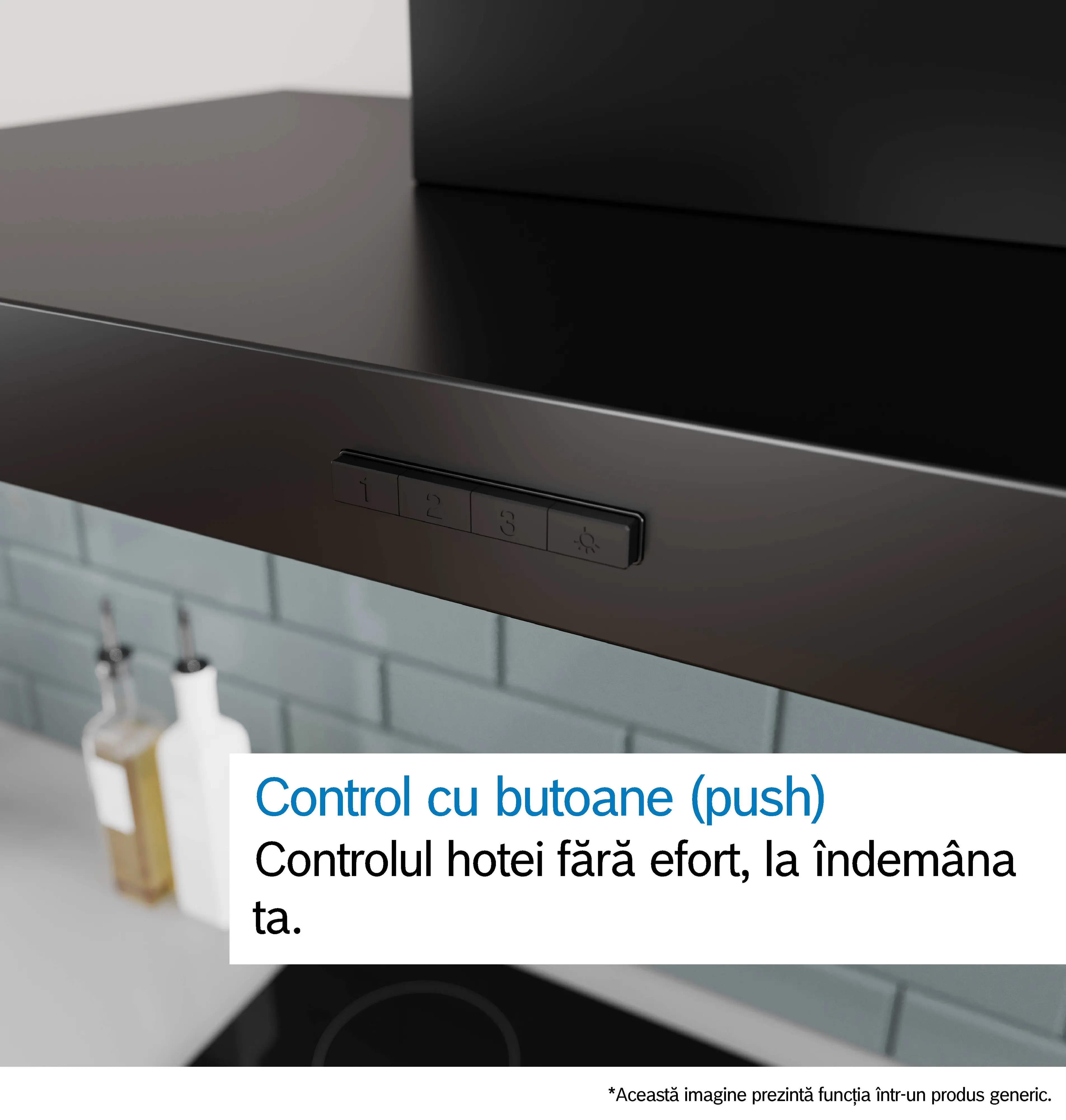 Hotă decorativă de perete 60 cm, Bosch Seria 2, Negru mat [8]