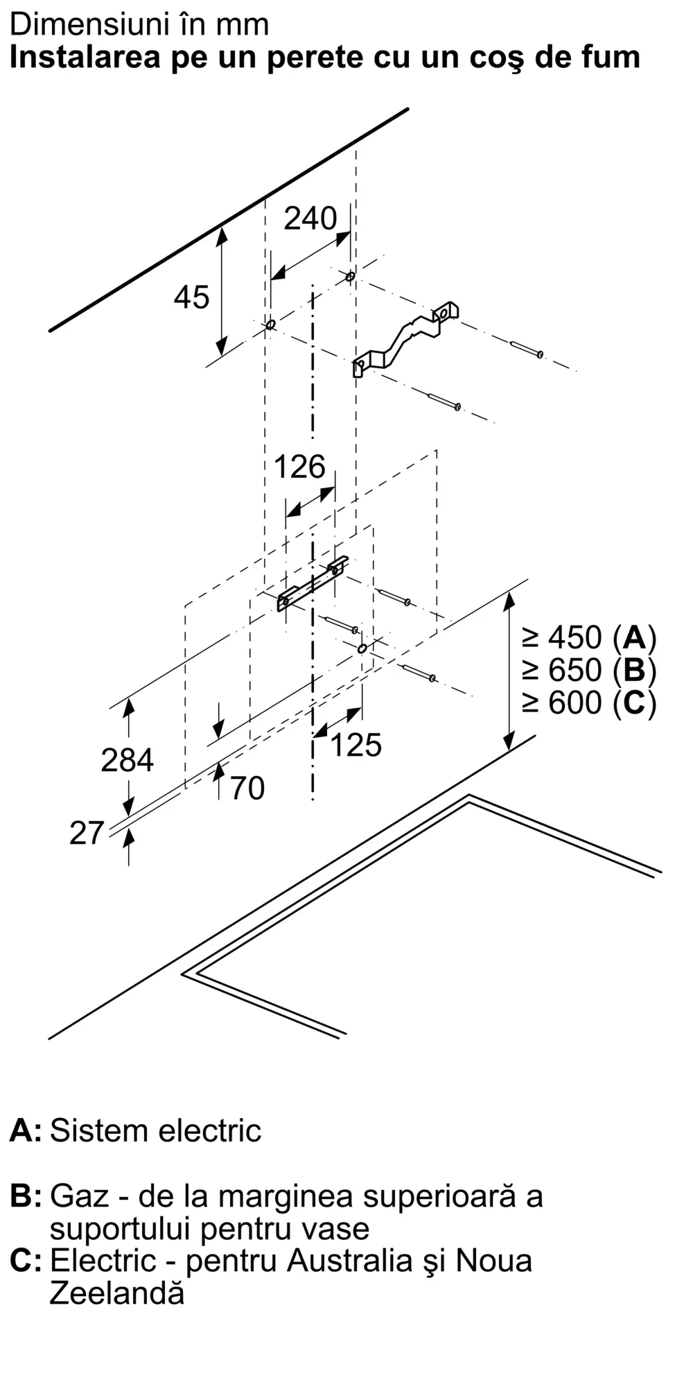 Hotă decorativă de perete 60 cm, Bosch Seria 4, Negru [9]