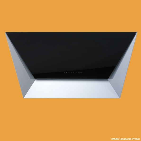 Hotă decorativă de perete FALMEC PRISMA 85 cm, 800 m³/h, 4 trepte, Touch Control, funcția 24h, LED, sticlă neagră [2]